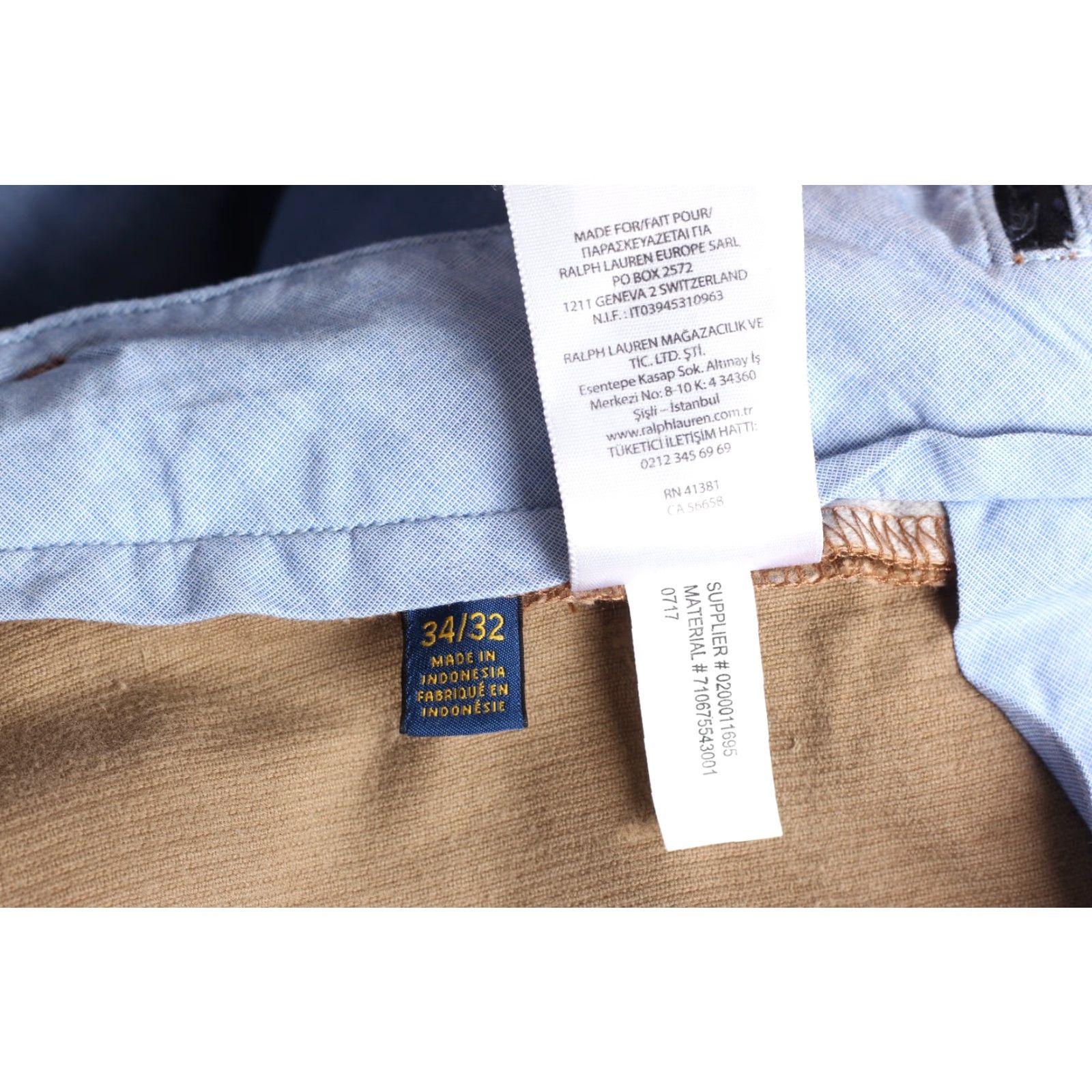 Polo Ralph Lauren POLO RALPH LAUREN Corduroy Chino Pants Trousers Men Size 34 Stretch Slim Brown Casual Designer Trousers Mens Size US S / EU 44-46 / 1 - 8 Thumbnail