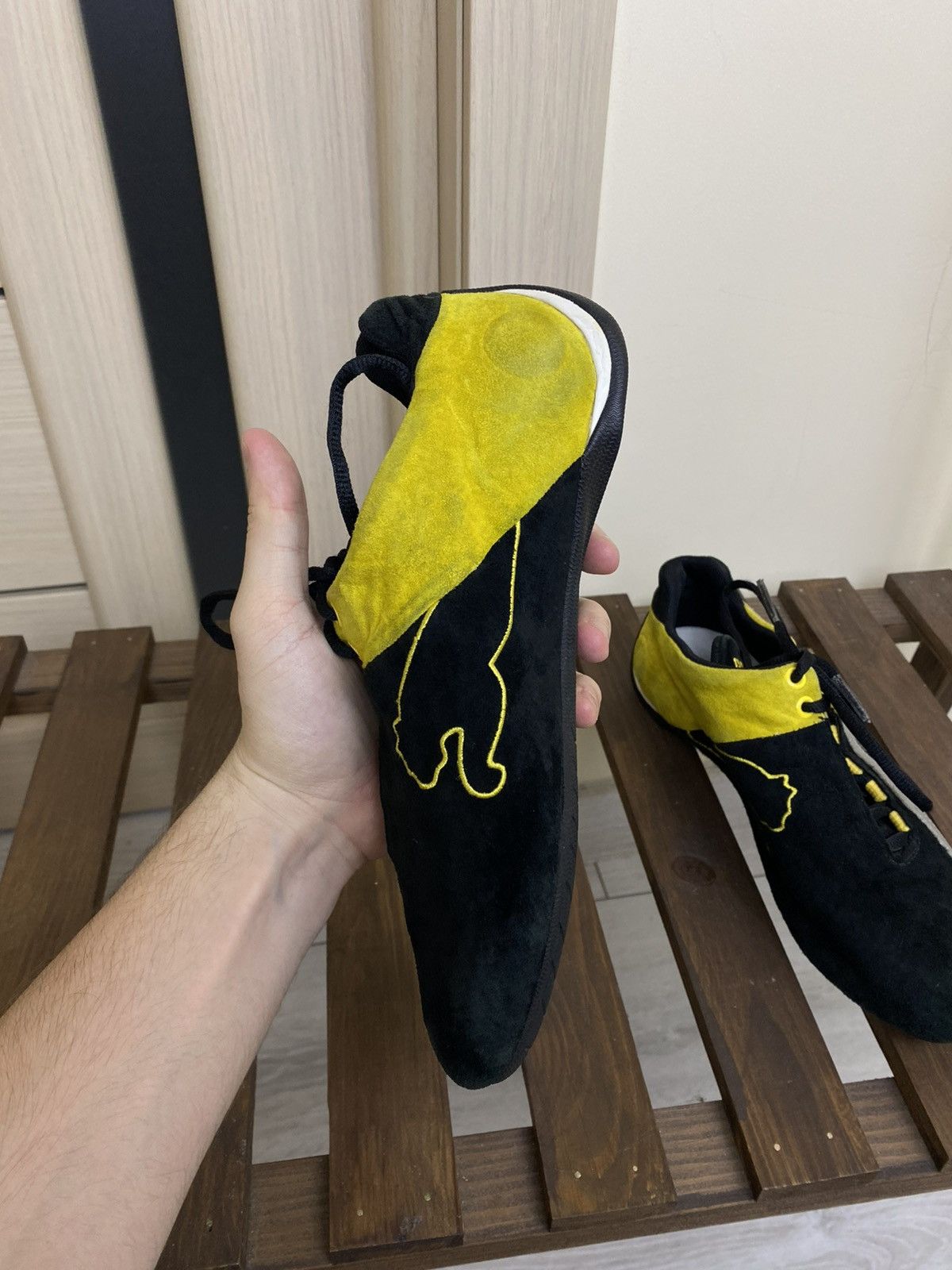 Puma Vintage Puma speed cat black yellow shoes size 39(25 cm) Size US 9 / IT 39 - 11 Thumbnail