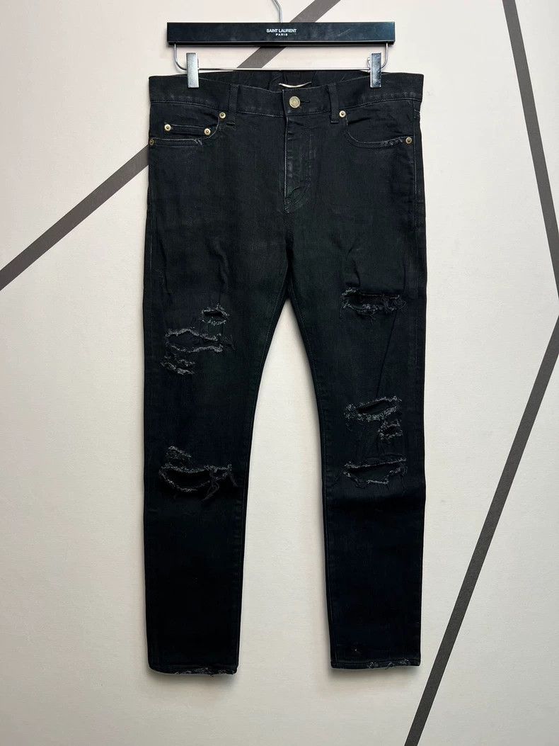 Saint Laurent Paris saint Laurent parisFall/Winter Black Wrecking Jeans 2503-N Size US 32 / EU 48 - 1 Thumbnail