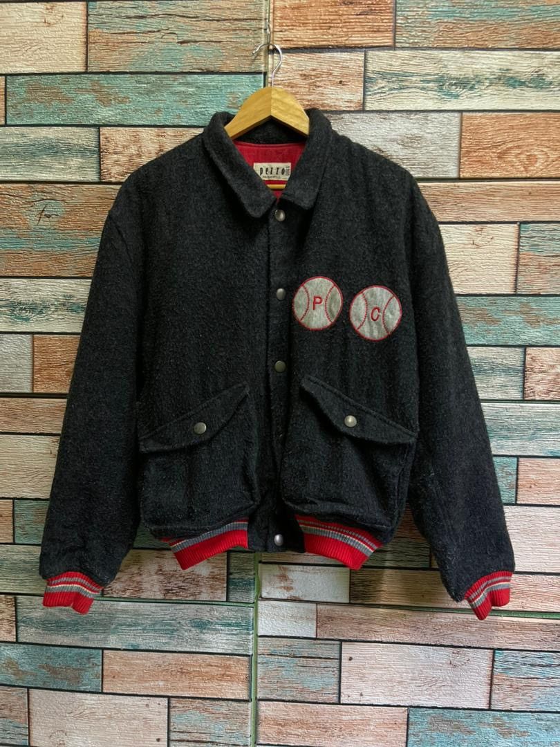 Pazzo Vintage Pezzo Wool Jacket Full Chenille Baseball Patch Size US M / EU 48-50 / 2 - 1 Thumbnail