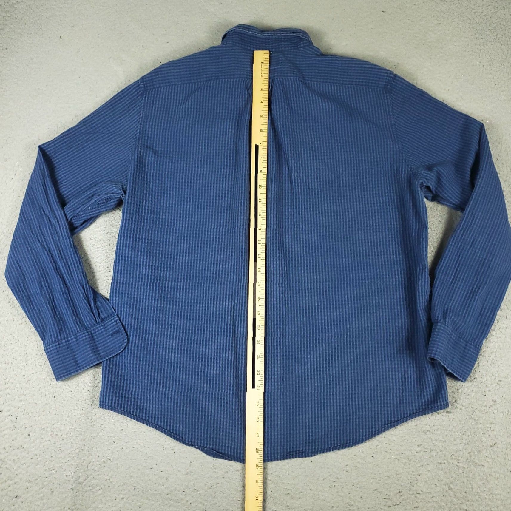 Vineyard Vines Vineyard Vines Shirt Mens XL Blue Check Seersucker Button Up Long Sleeve Size US XL / EU 56 / 4 - 4 Thumbnail