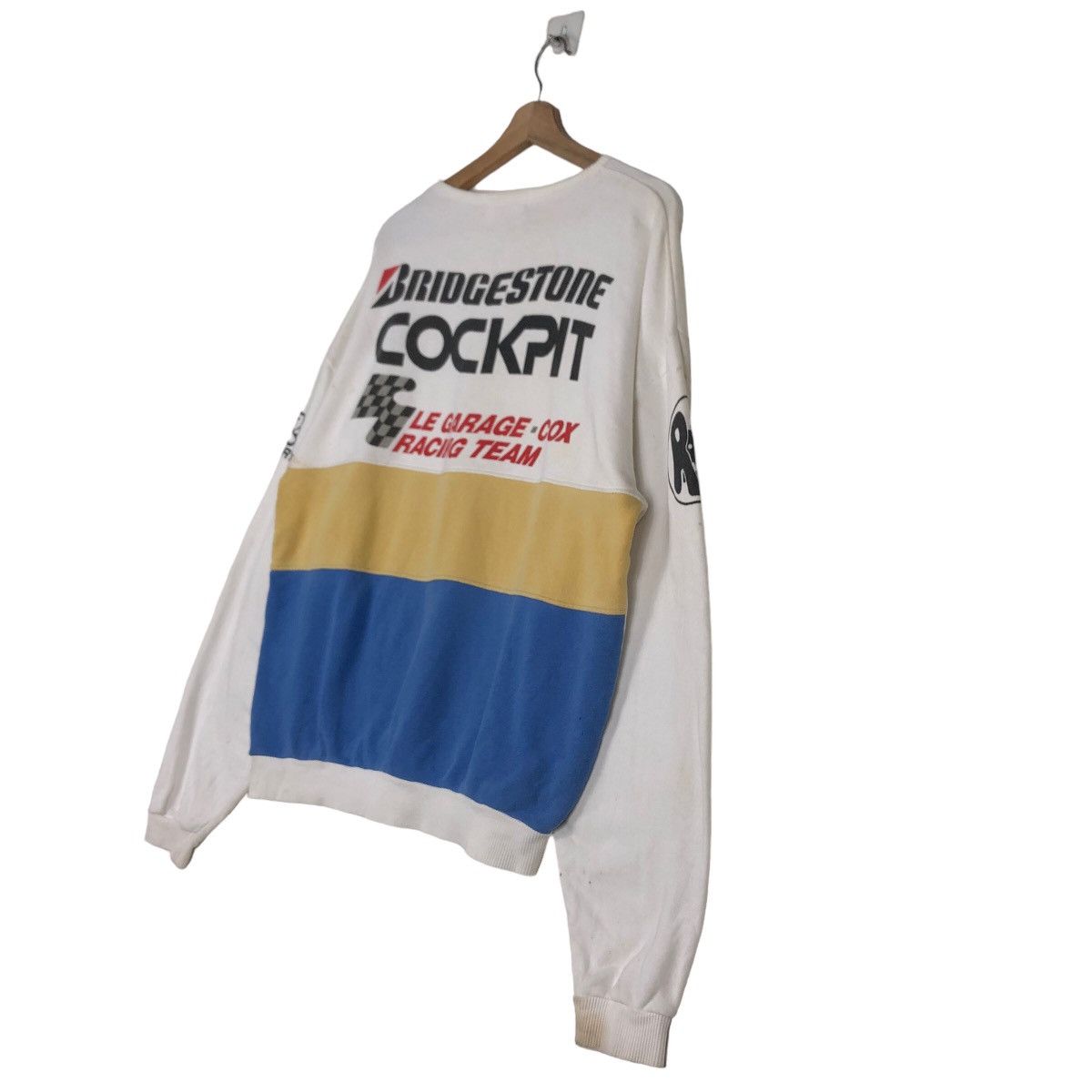 Japanese Brand Vintage Sweatshirt Racing Team Bridgestone Cockpit Big Logo Size US M / EU 48-50 / 2 - 10 Thumbnail