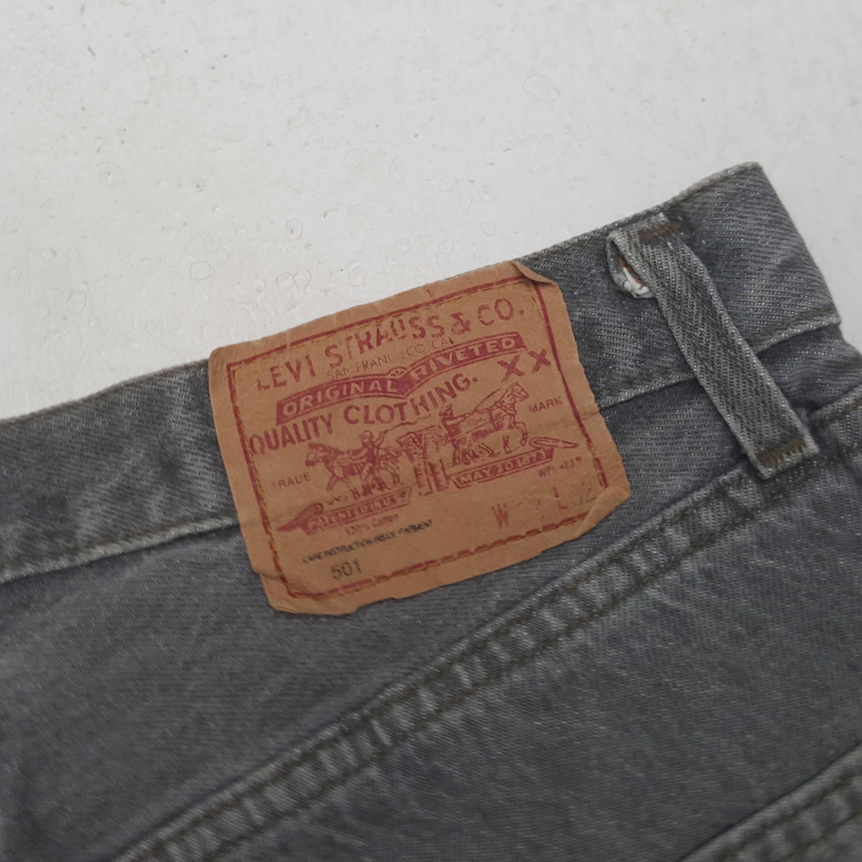 Levi's Levis 501 Made in USA Gray Jeans RR10 Size US 30 / EU 46 - 15 Thumbnail