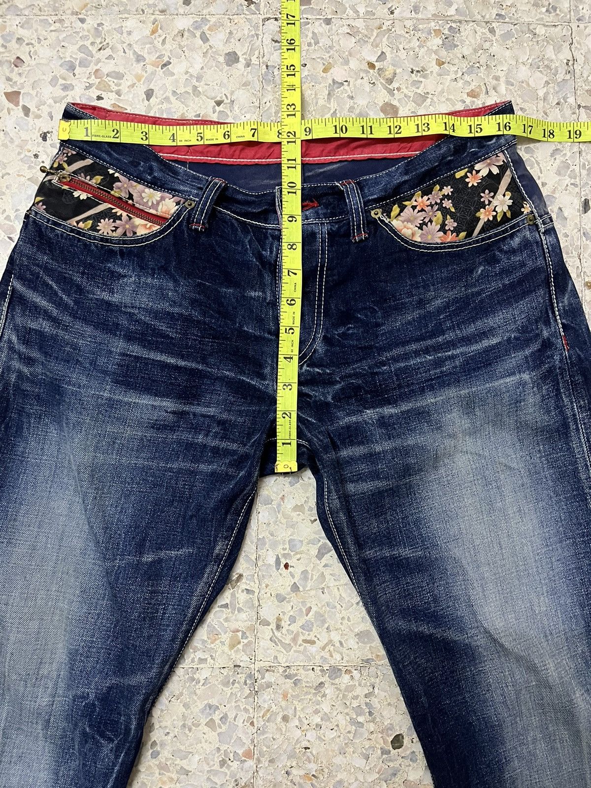 Japanese Brand Japanese brand Eternal distressed denim sakura design Size US 33 - 11 Thumbnail