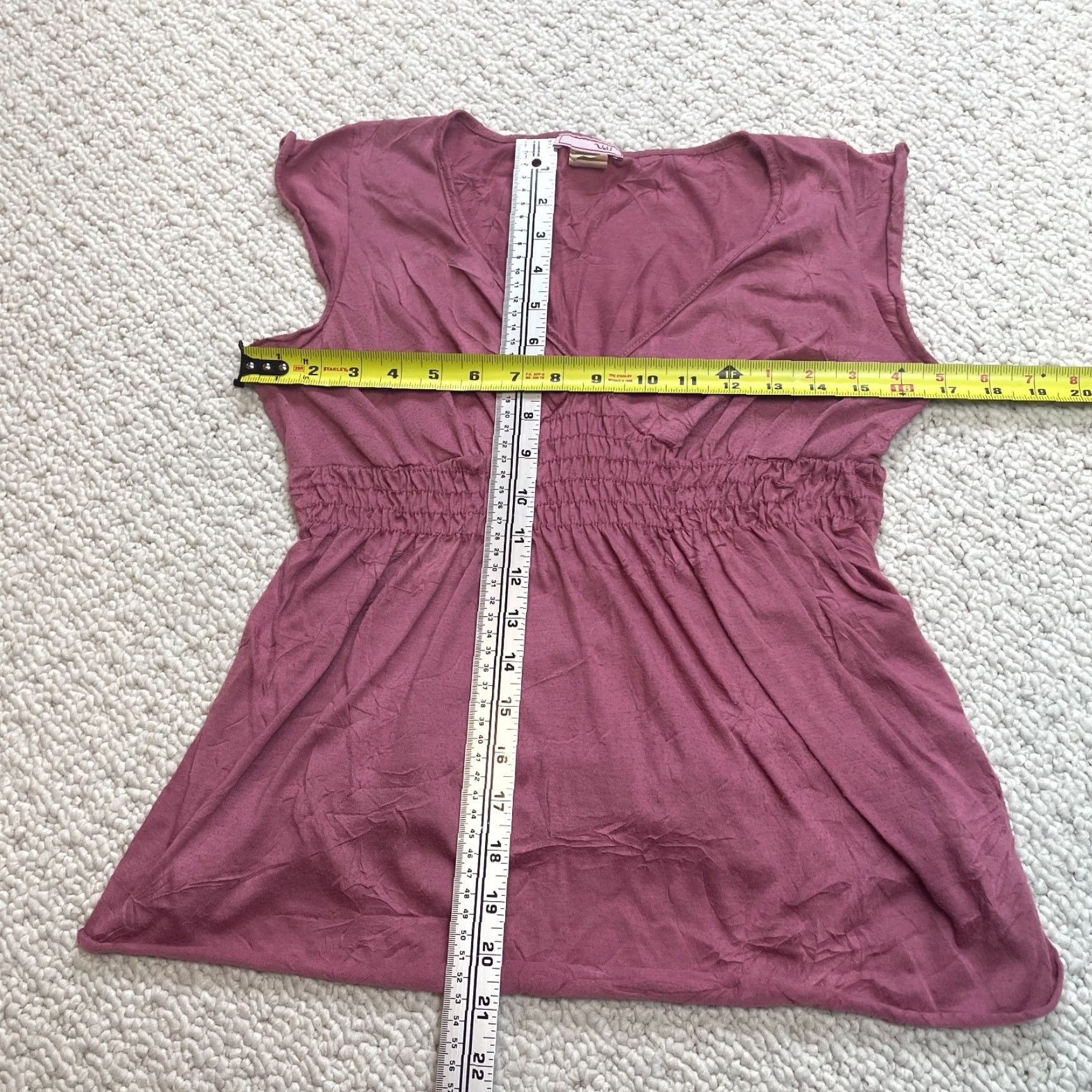 Vintage Vol. 1 Tank Top Shirt Womens L Pink V-Neck Sleeveless Stretch Polyester Knitted Knit Casual Basic 90s? Size L / US 10 / IT 46 - 6 Thumbnail