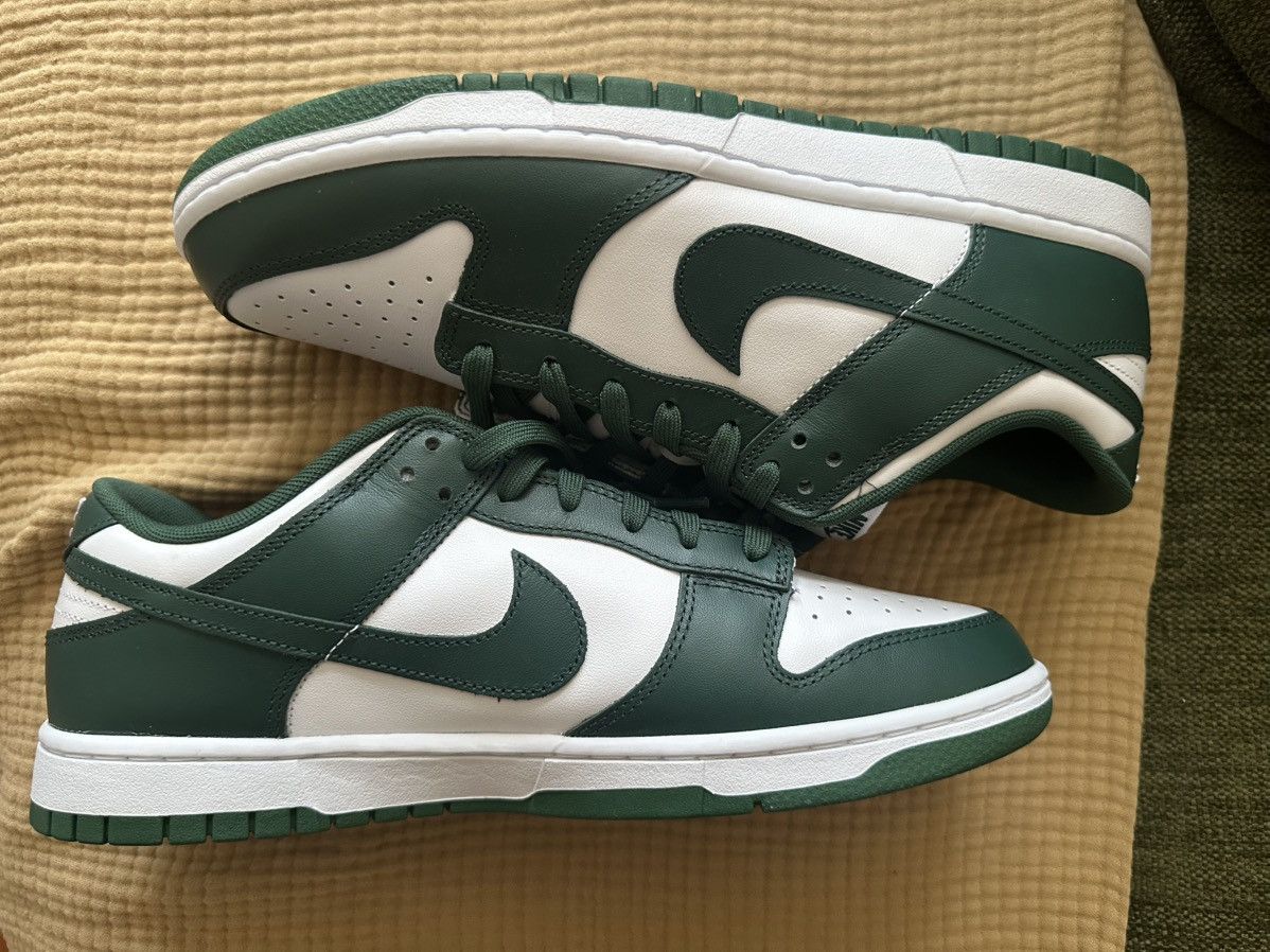 Nike Nike Dunk Low Retro Team Green, White & Orange Size US 11.5 / EU 44-45 - 8 Thumbnail