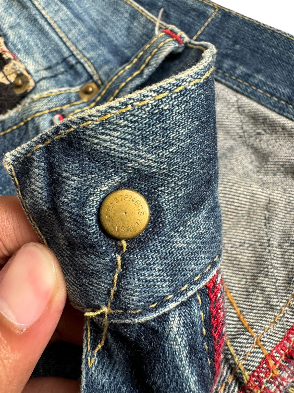 If Six Was Nine Vintage ETERNAL Baggy Denim Jeans Size US 35 - 10 Thumbnail