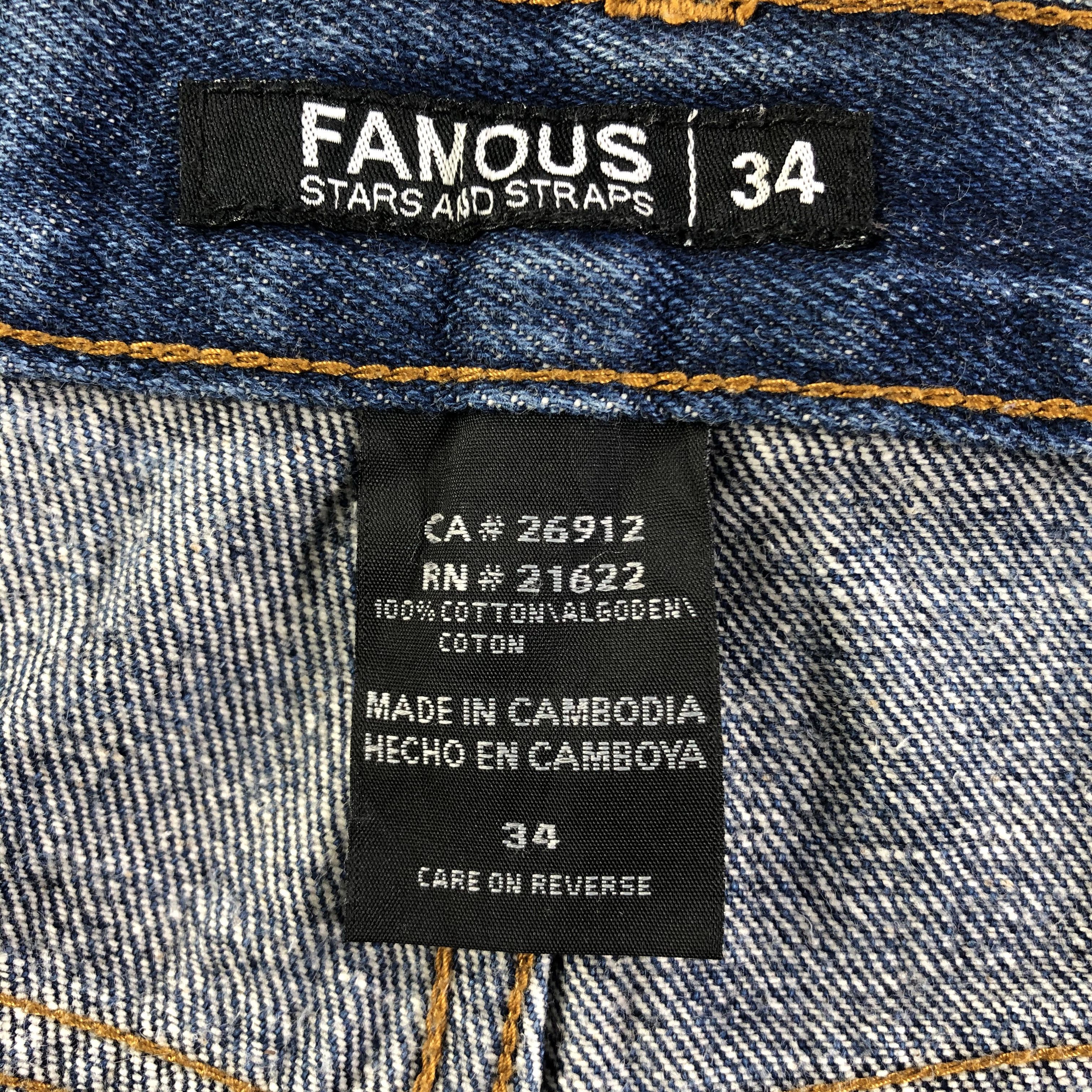 Famous Stars And Straps Famous Stars And Straps Jeans Blue Wash Denim -J2811 Size US 34 / EU 50 - 9 Thumbnail