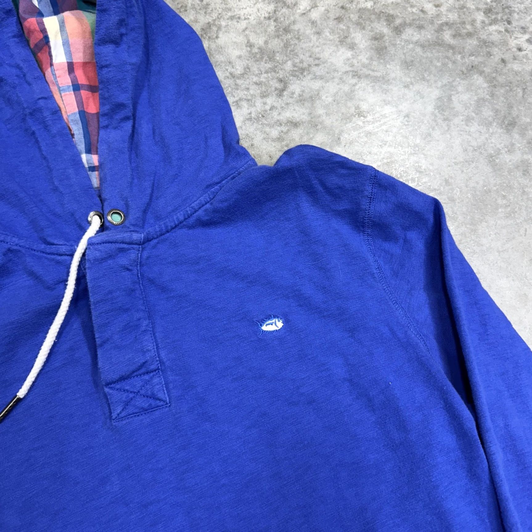 Southern Tide Southern Tide Hoodie Mens Large Blue Henley Kangaroo Pocket Lightweight Pullover Size US L / EU 52-54 / 3 - 2 Thumbnail