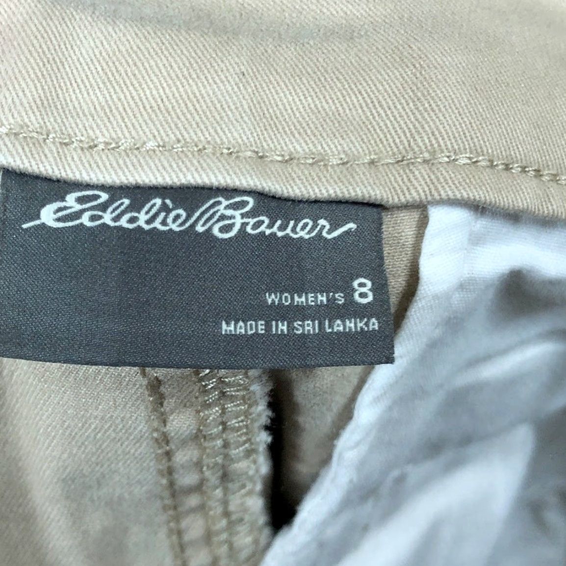 Eddie Bauer Eddie Bauer Womens Pants Tan Mid Rise Slim Straight Chino Stretch 8 Size 24" / US 00 / IT 34 - 4 Thumbnail