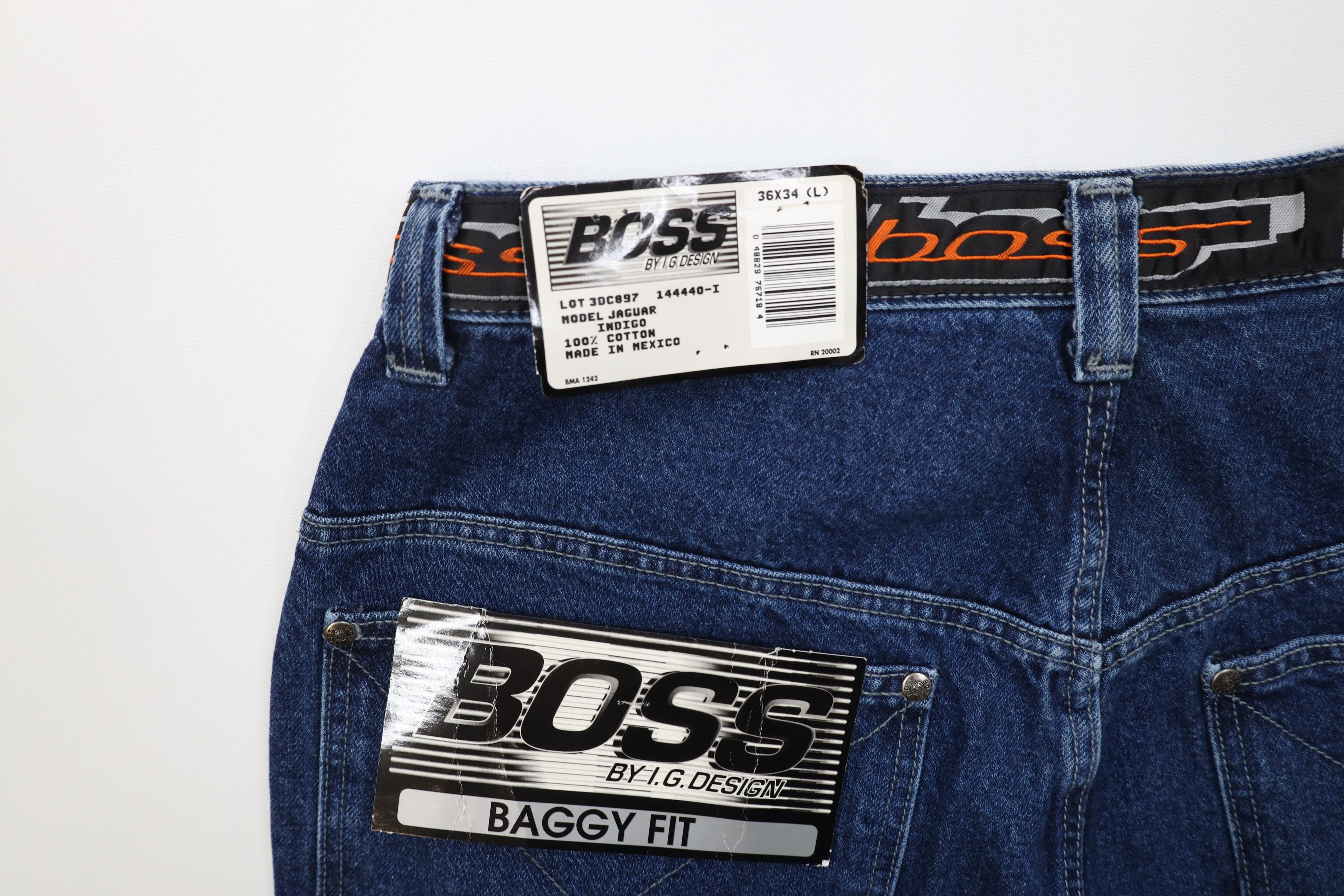 Vintage Deadstock Vintage 90s Boss Wide Leg Skateboard Denim Jeans Size US 36 / EU 52 - 15 Thumbnail