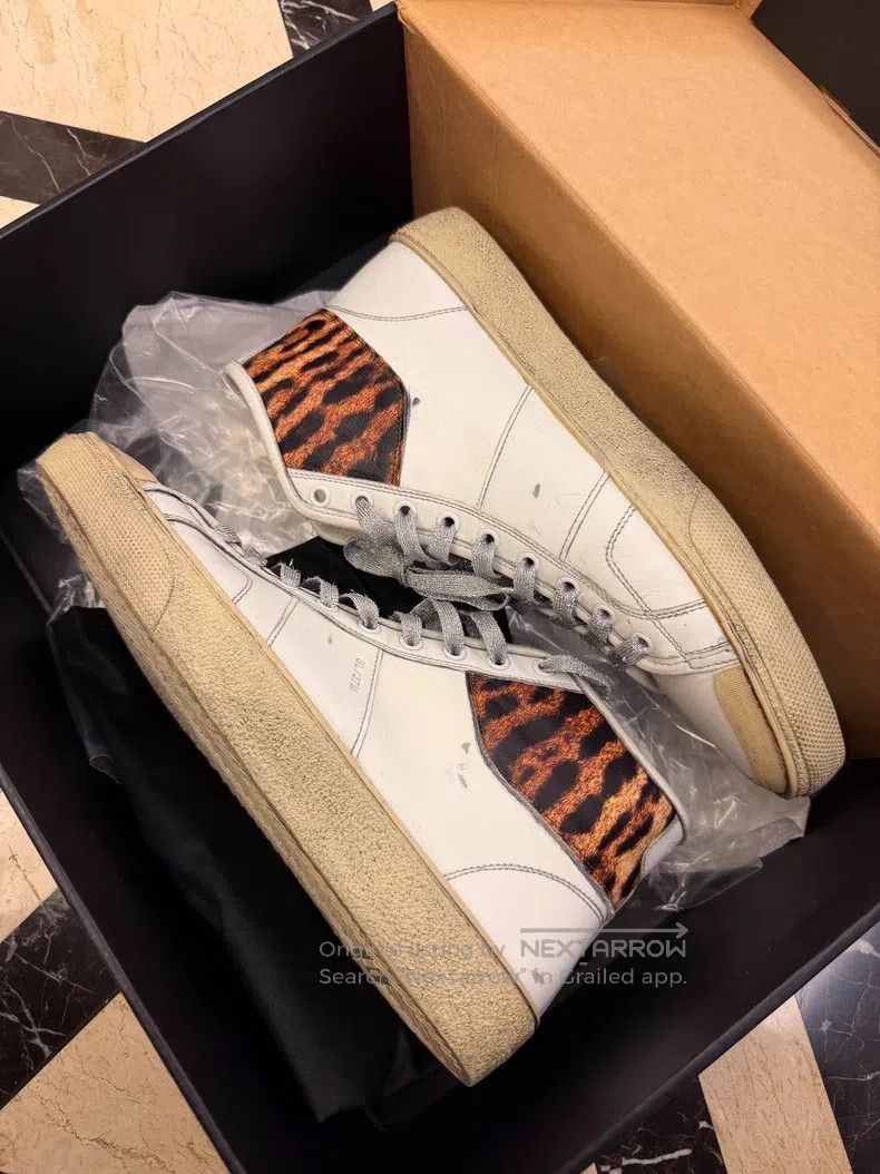 Saint Laurent Paris Saint Laurent Paris Distressed Leopard Print High Tops Size US 9 / EU 42 - 1 Thumbnail