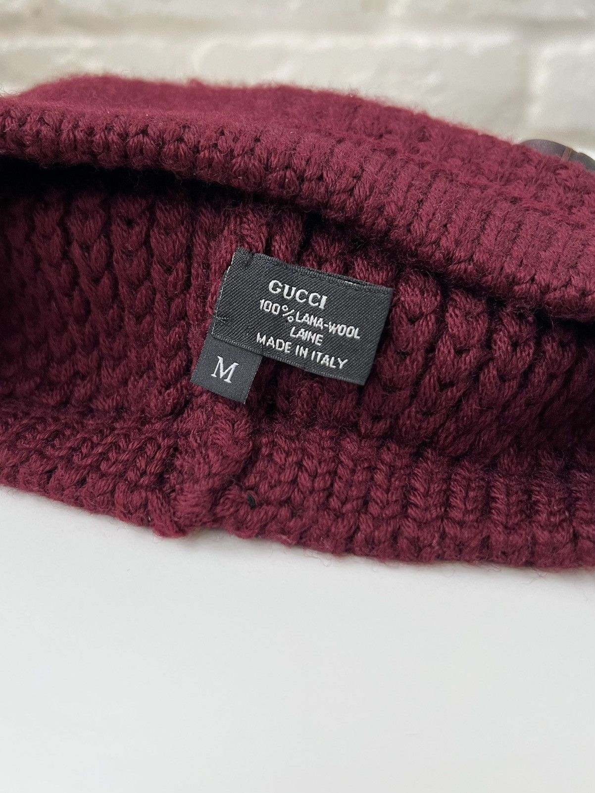 Gucci Gucci GG Logo Knit Wool Beanie Hat M Size Size ONE SIZE - 4 Thumbnail