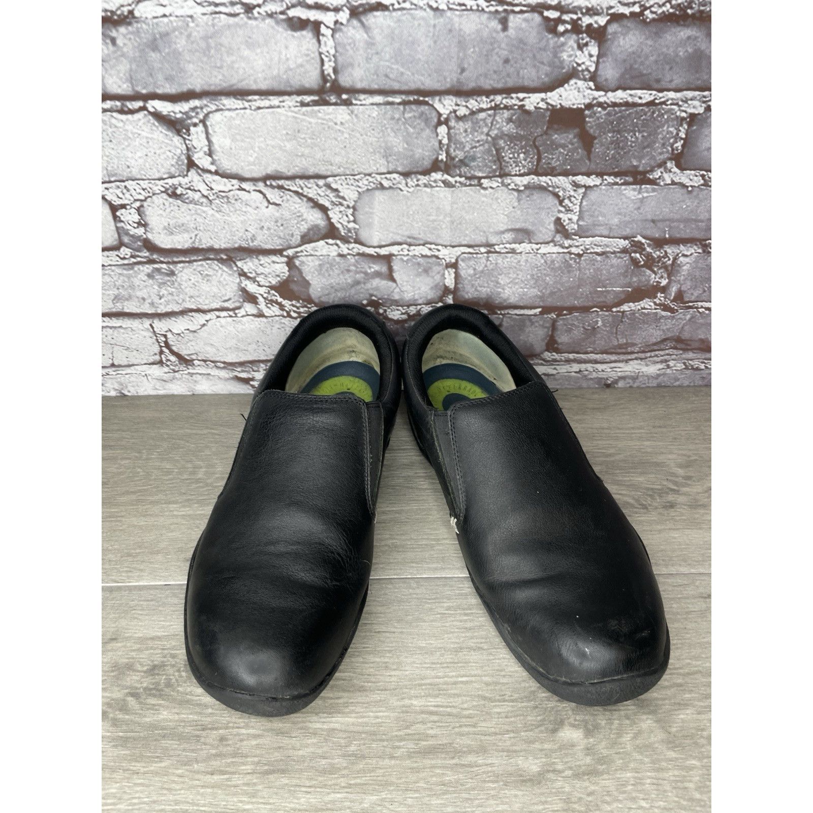 Guru Kuru Kivi Black Leather 10250180 Slip On Walking Loafers Com Size US 9.5 / EU 42-43 - 3 Thumbnail