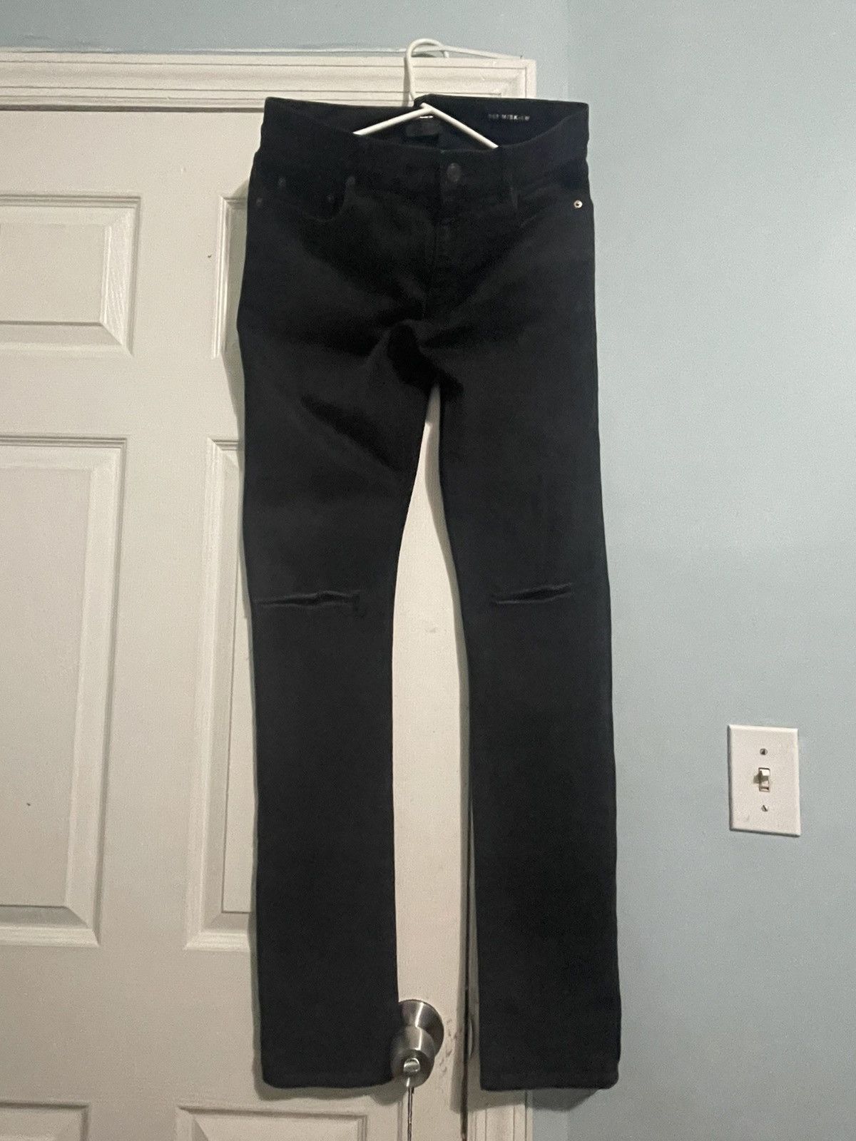 Saint Laurent Paris Saint Laurent SS14 Knee Cut Distressed Denim Size US 31 - 1 Thumbnail