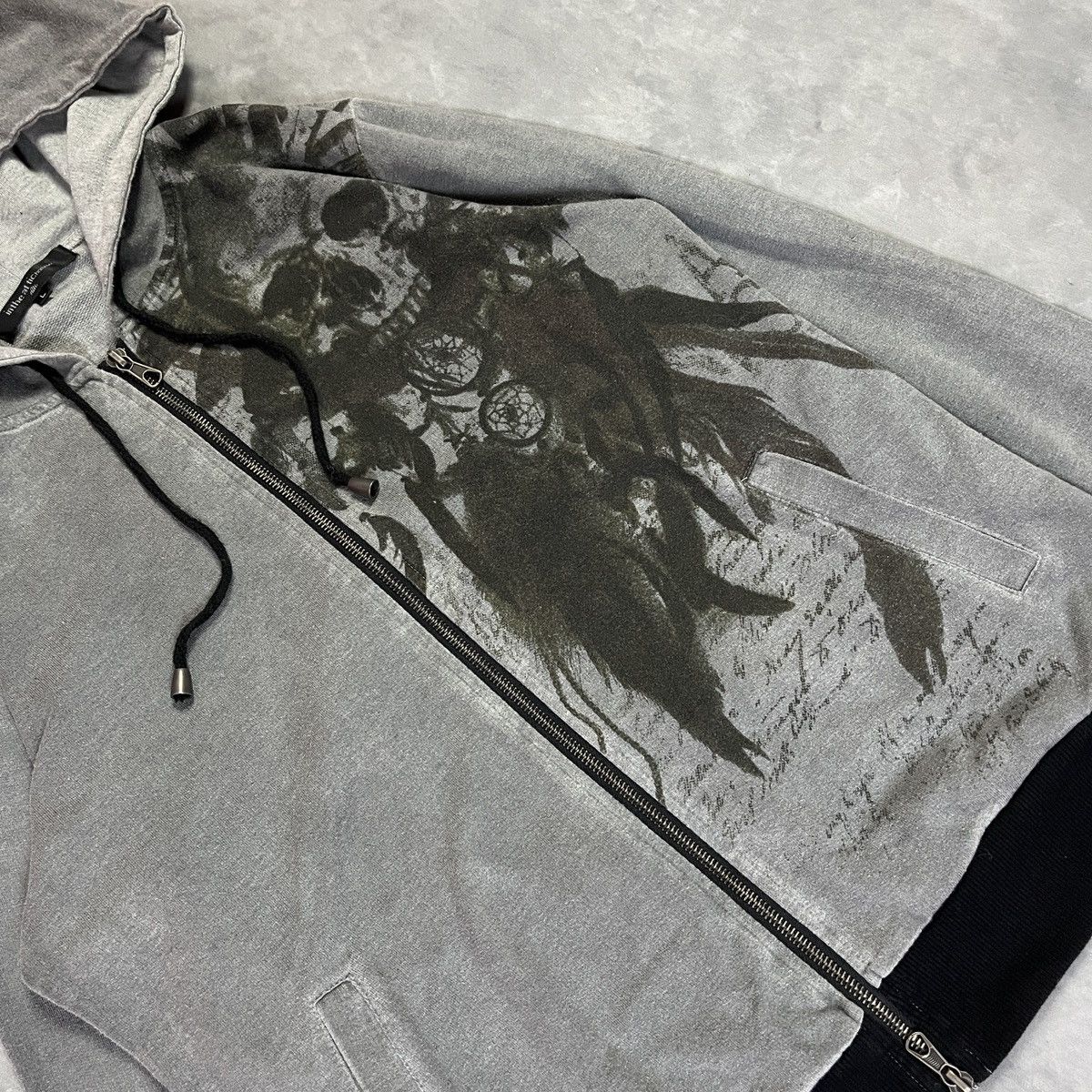 In The Attic 2000s In The Attic Japanese Skull Punk Graphic Zip Up Ifsix Size US L / EU 52-54 / 3 - 3 Thumbnail