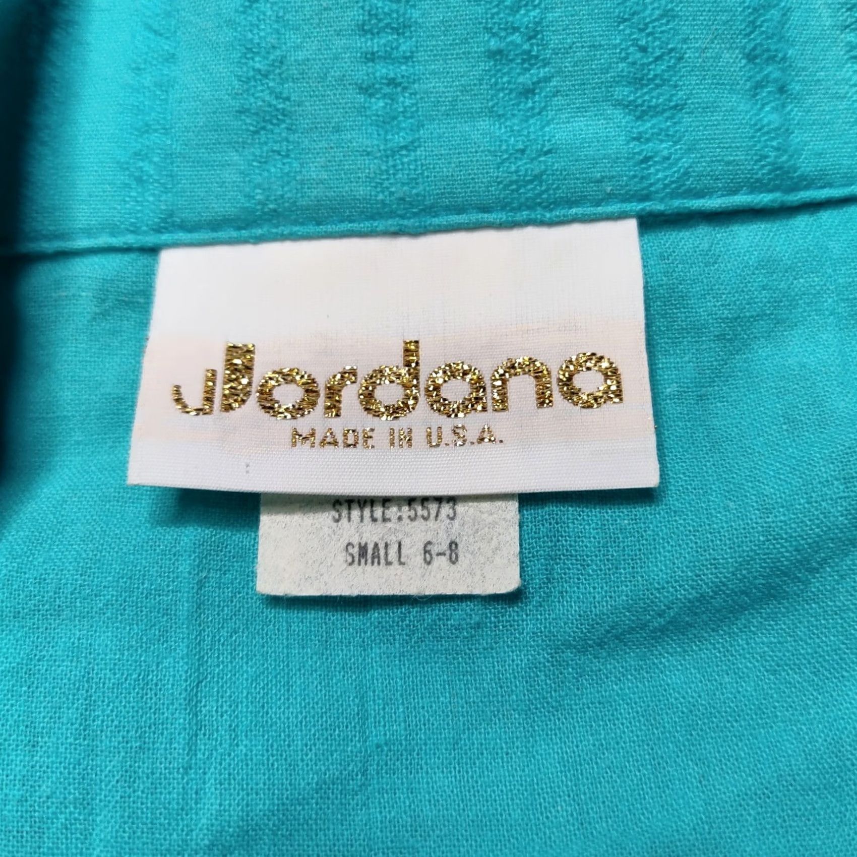 Jordan Brand VINTAGE JORDANA Blouse Women Small Blue Embroidered NEW DEADSTOCK Made in USA Size S / US 4 / IT 40 - 5 Thumbnail