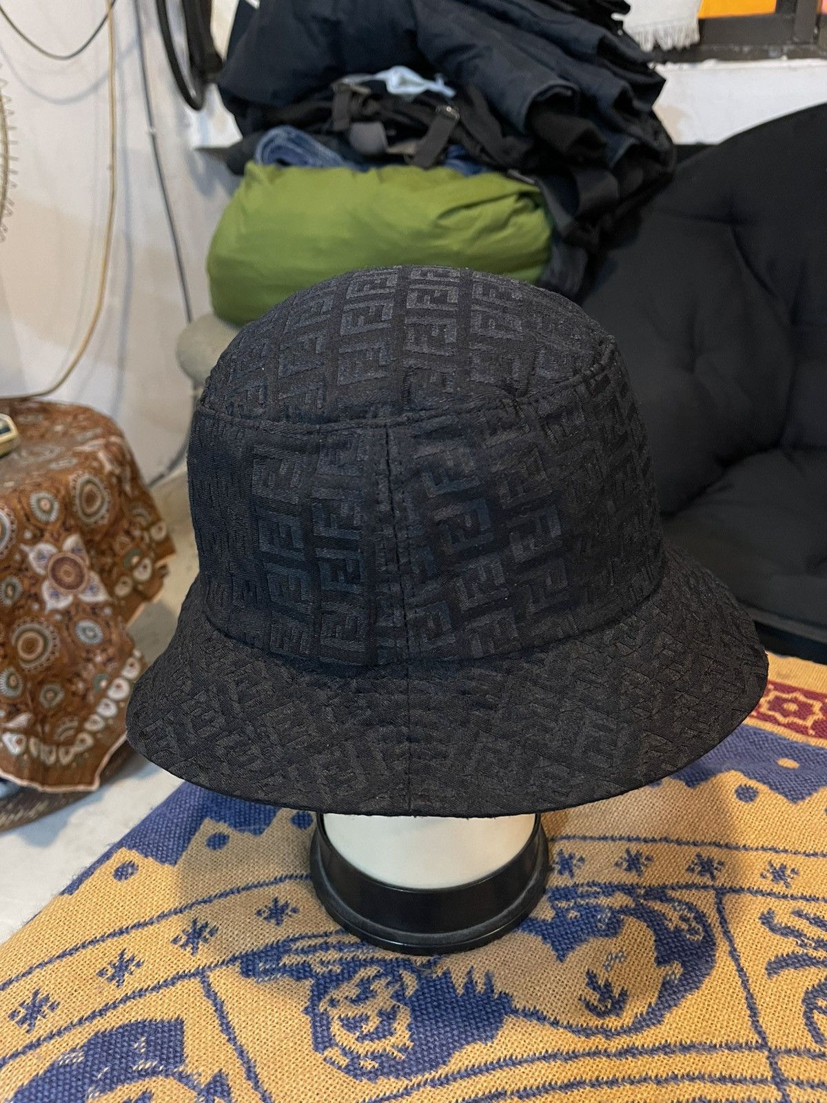 Fendi FENDI MONOGRAM FF-JACQUARD BUCKET HAT Size ONE SIZE - 4 Thumbnail
