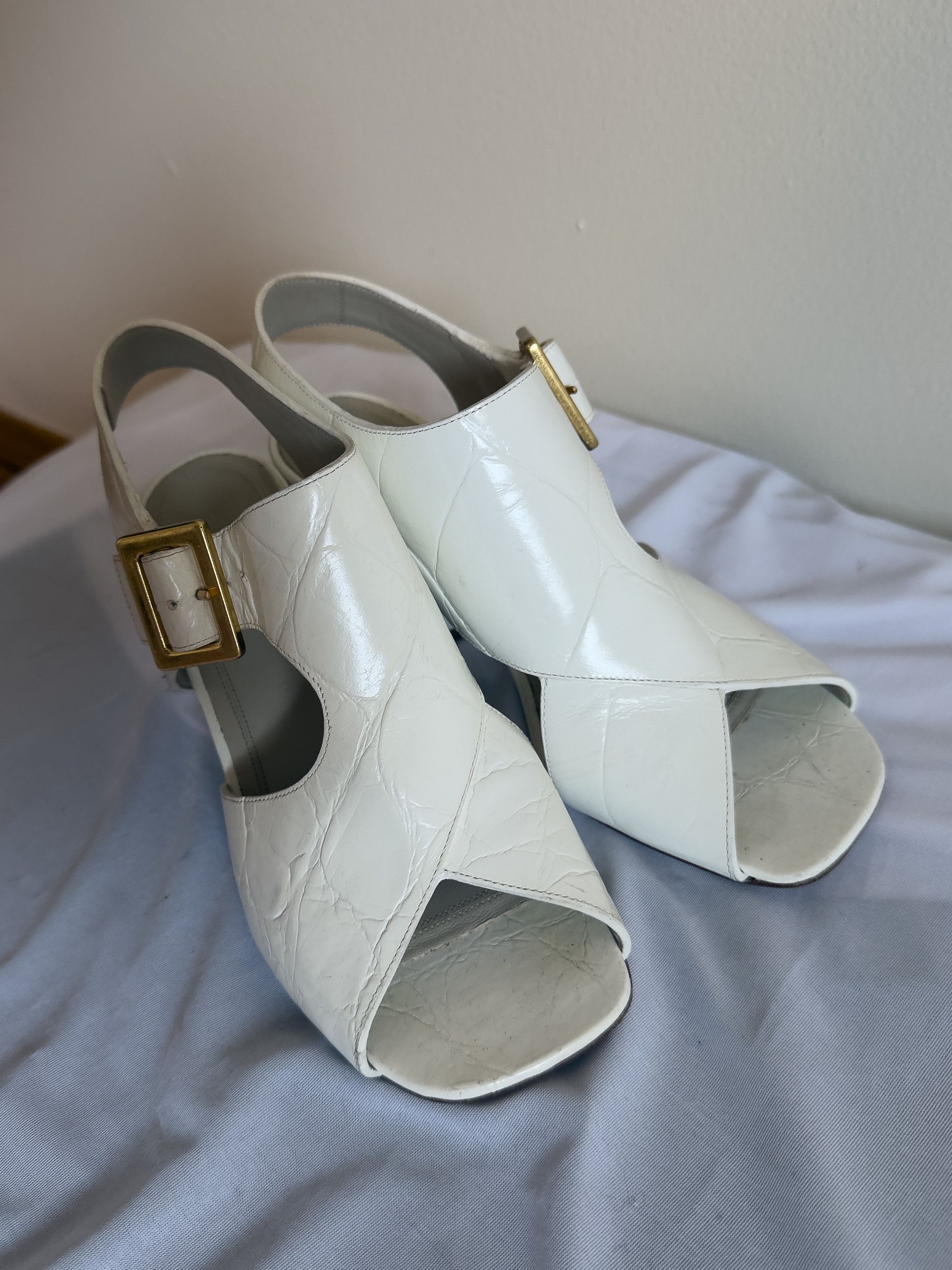 Celine Leather Slingback Sandals Size US 6 / IT 36 - 1 Thumbnail
