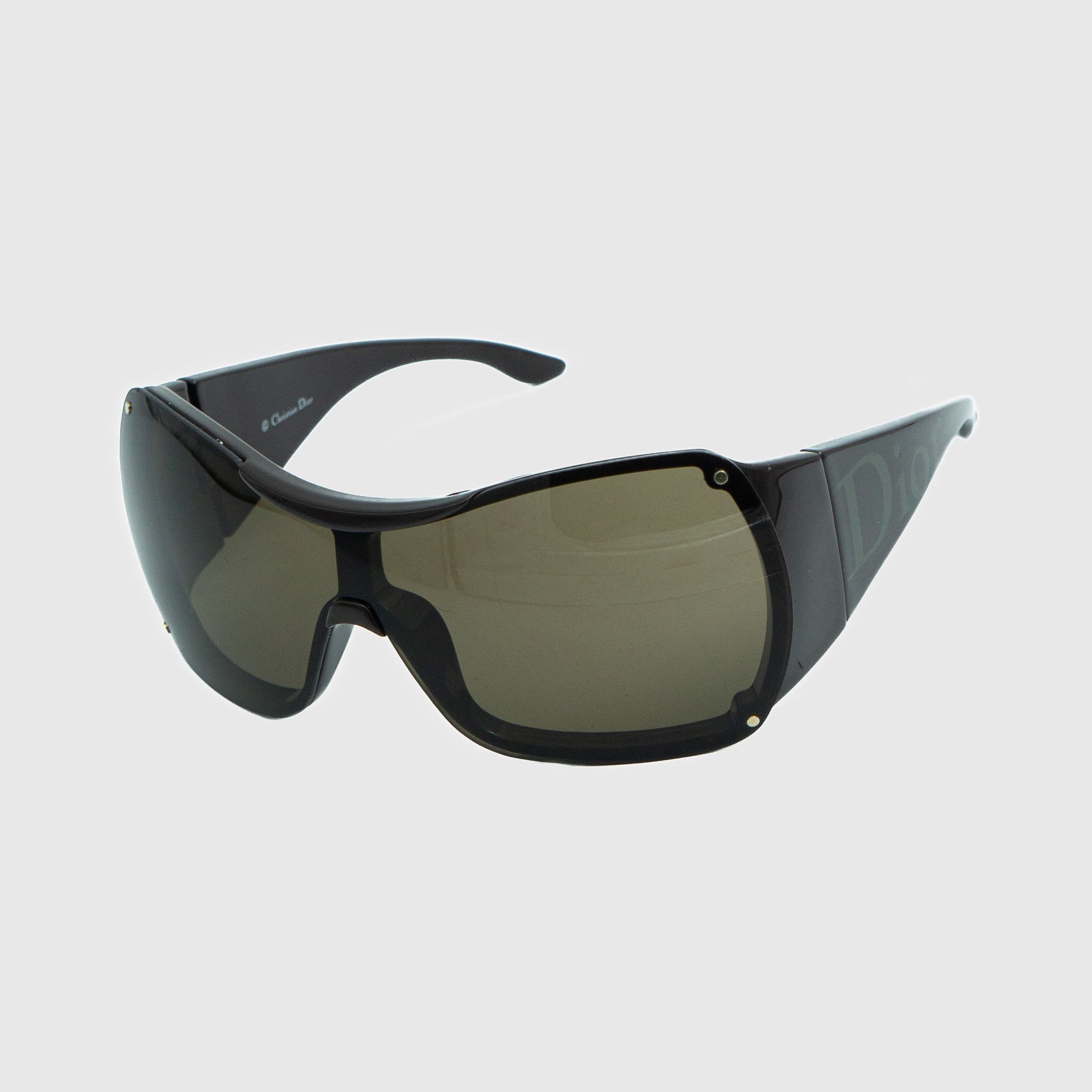 Christian DIOR BABY SHINE Black Logo Sunglasses Vintage 00s 