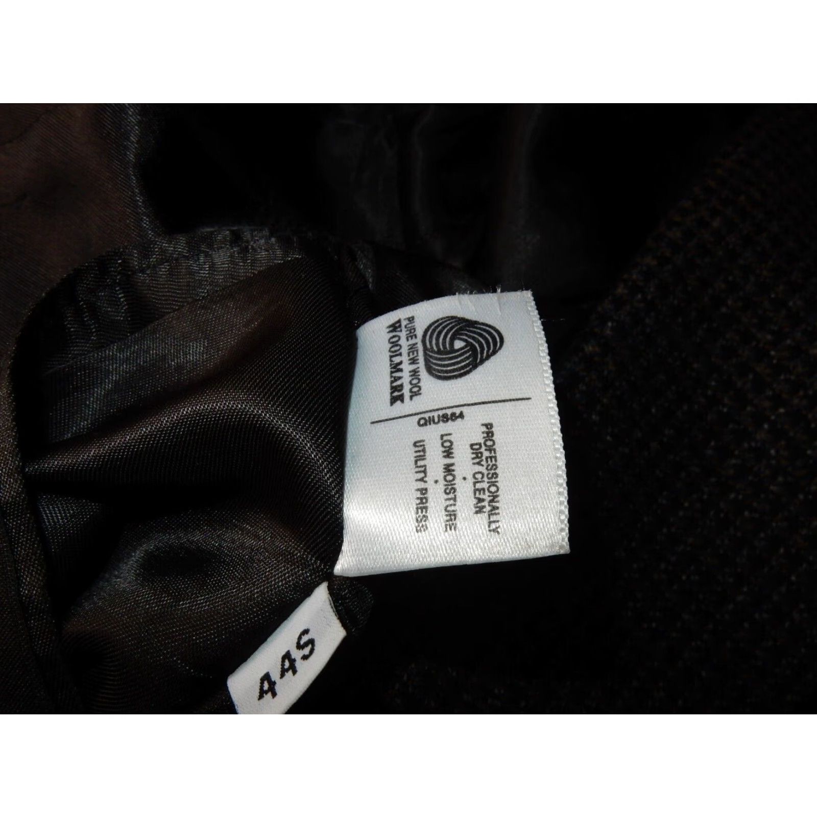 Hart Schaffner Marx VINTAGE Hart Schaffner Marx Mens Blazer Sport Coat Jacket Size 44S Black Wool Tweed Size 44R - 7 Thumbnail