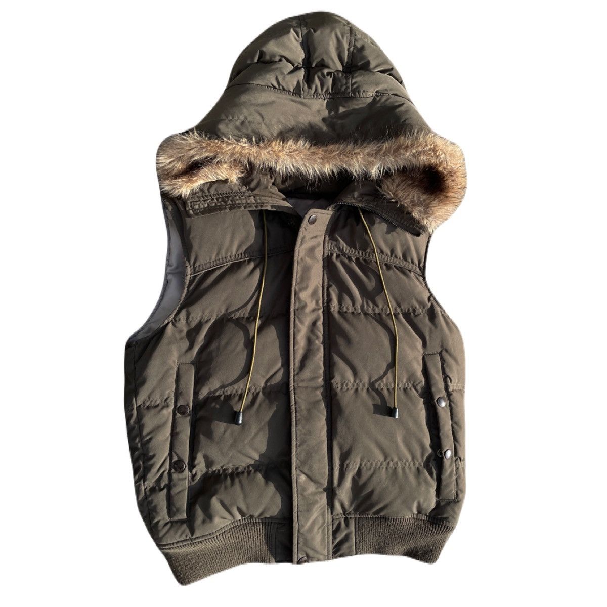 If Six Was Nine 2000s Japanese archive Fur Gimmic Puffer Zip-up Vest Y2K Size US S / EU 44-46 / 1 - 3 Thumbnail