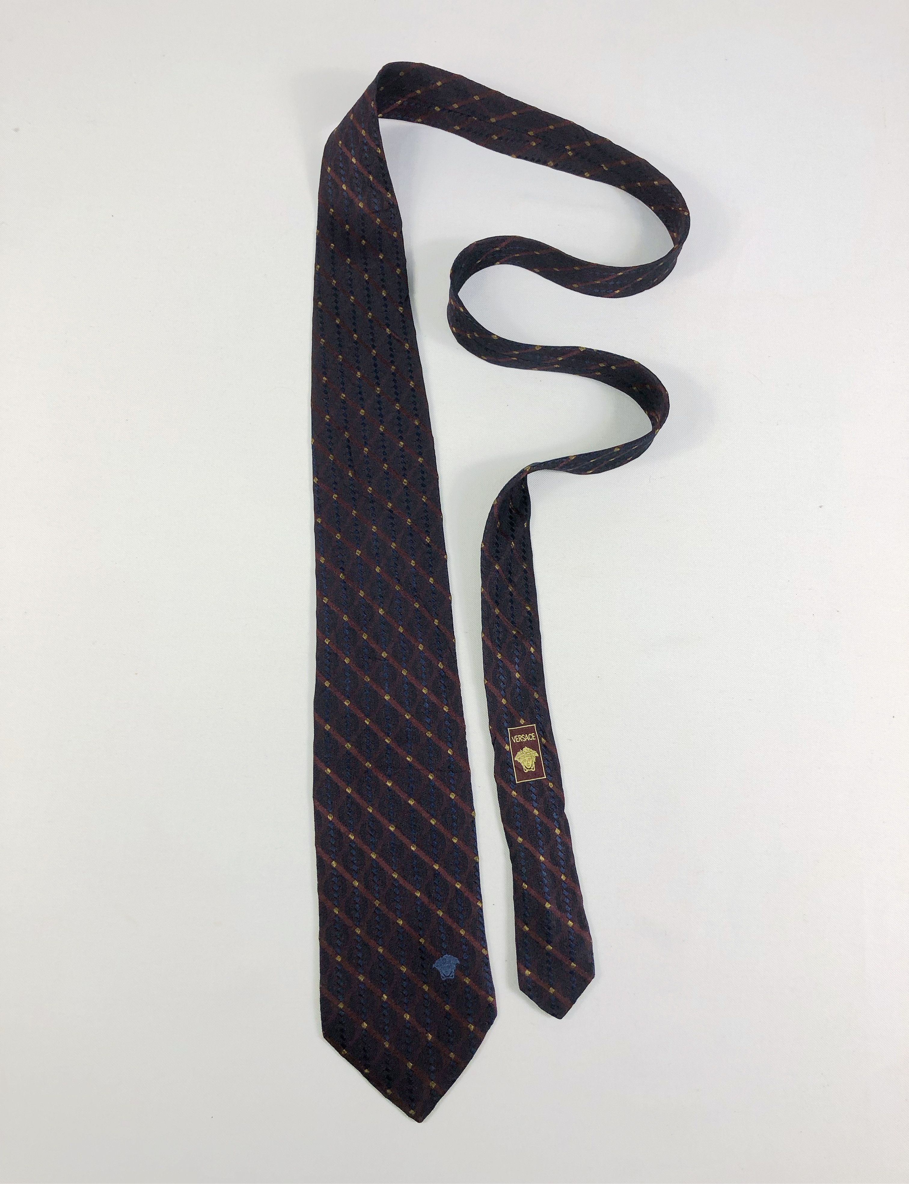 Versace Rare Versace Medusa Silk Tie Made in Italy Size ONE SIZE - 2 Thumbnail