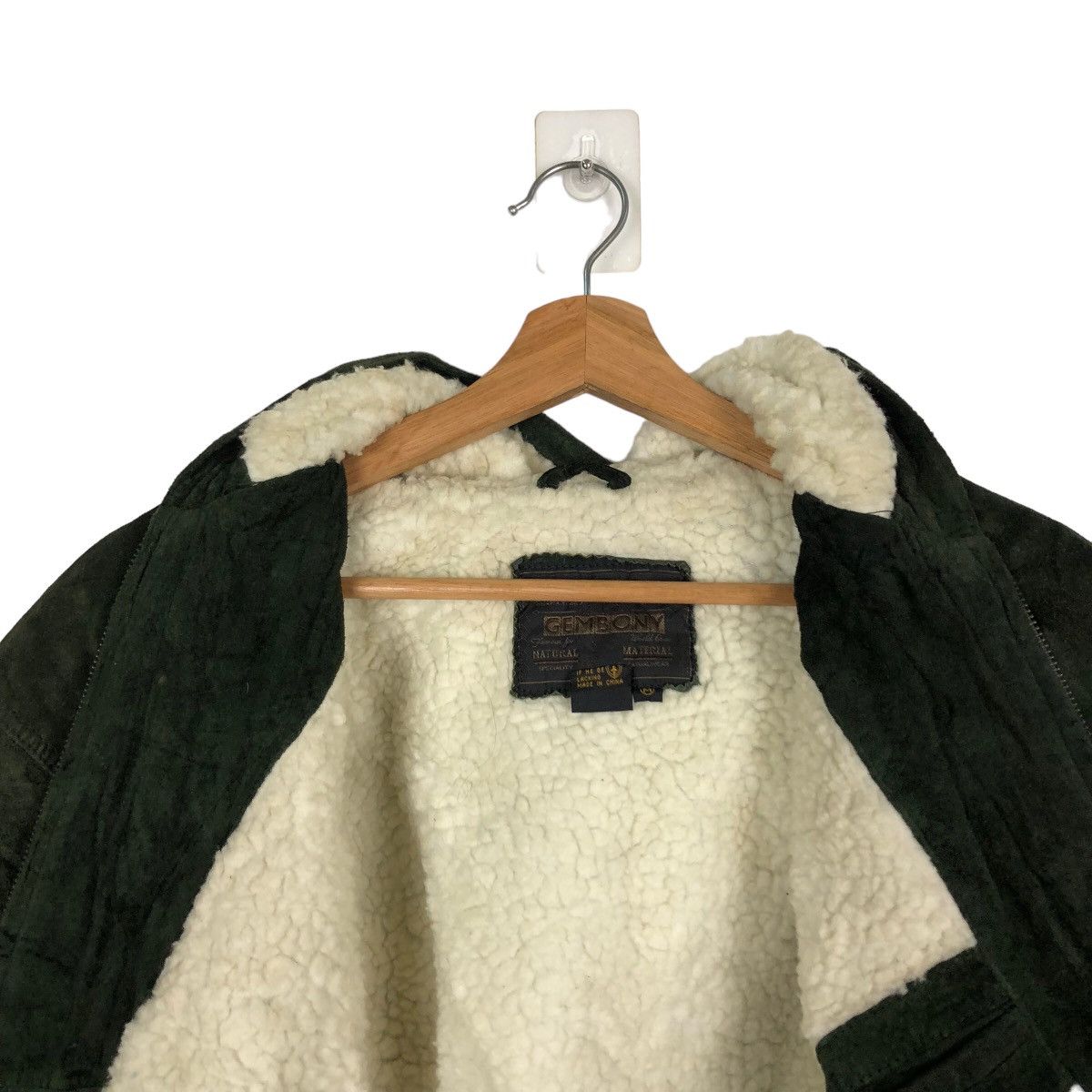 Genuine Leather VINTAGE GENUINE BOMBER JACKET GEMBONY MINK FUR LINING Size US M / EU 48-50 / 2 - 11 Thumbnail
