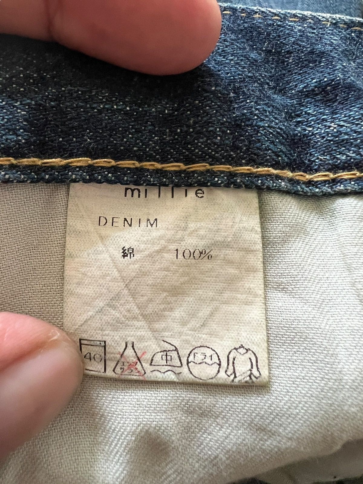 Japanese Brand 1990s Millie 🎌 Acid Touch Flare Denim Size US 32 / EU 48 - 12 Thumbnail