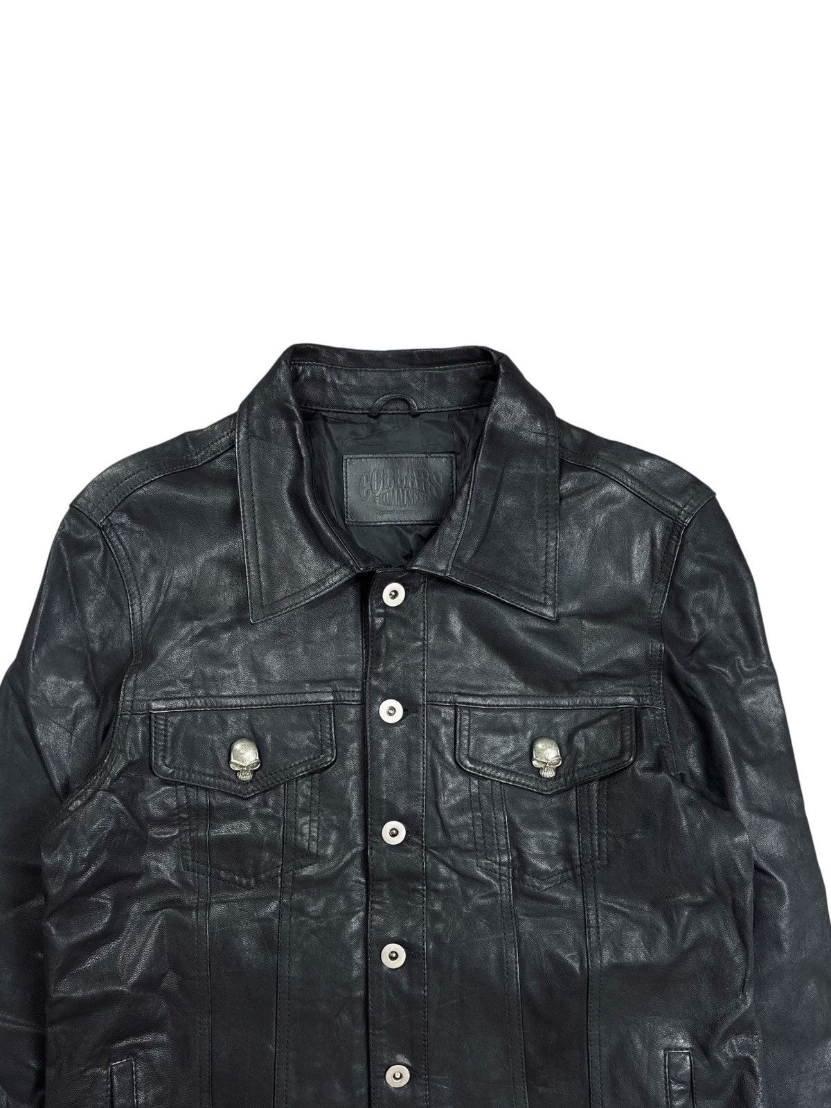 JACKROSE Archive Collars - Skull Button Western Leather Jacket Size US M / EU 48-50 / 2 - 5 Thumbnail