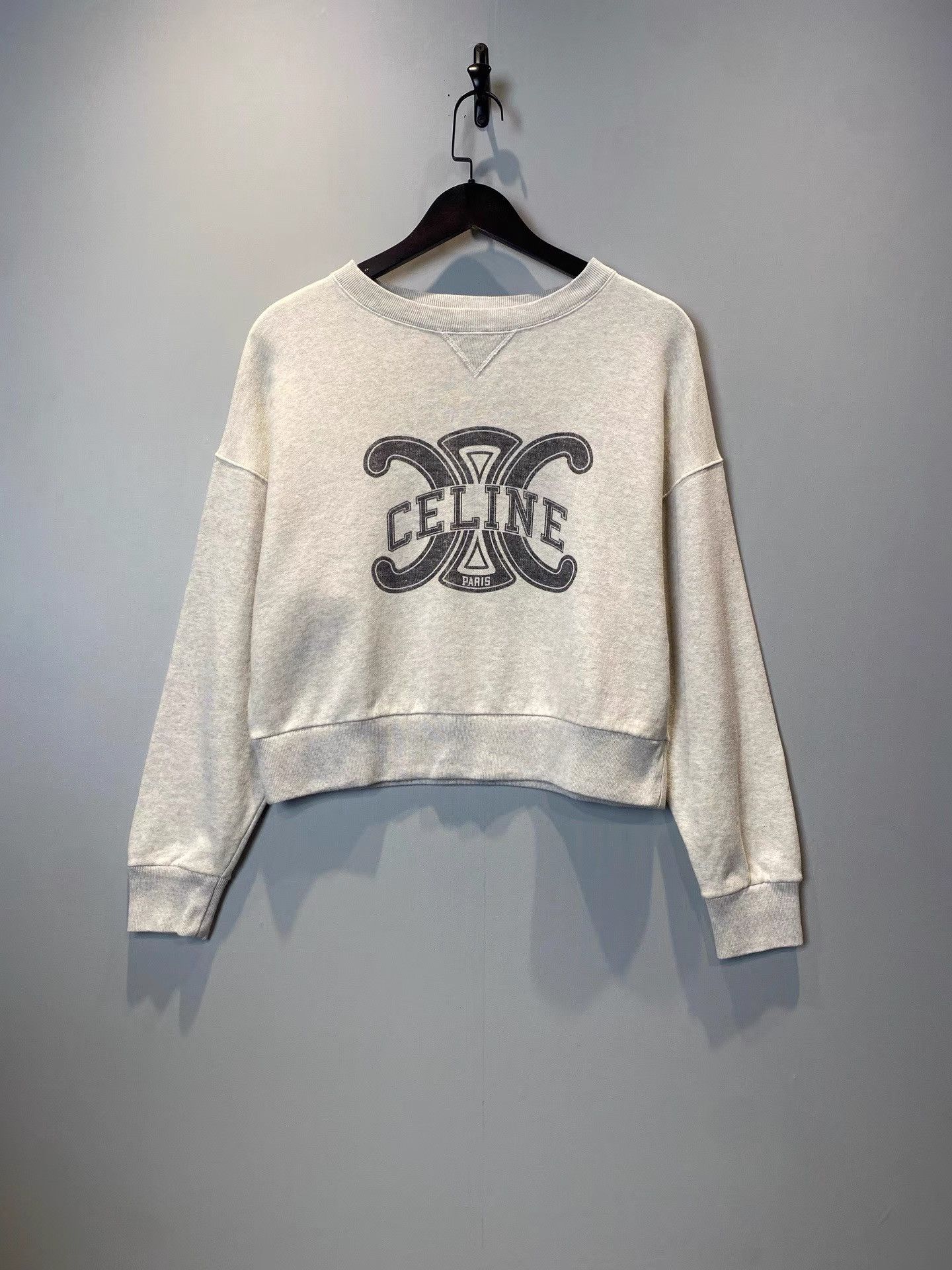Celine Celine Triomphe Big Logo Pullover Sweatshirt K36 Size M / US 6-8 / IT 42-44 - 1 Thumbnail