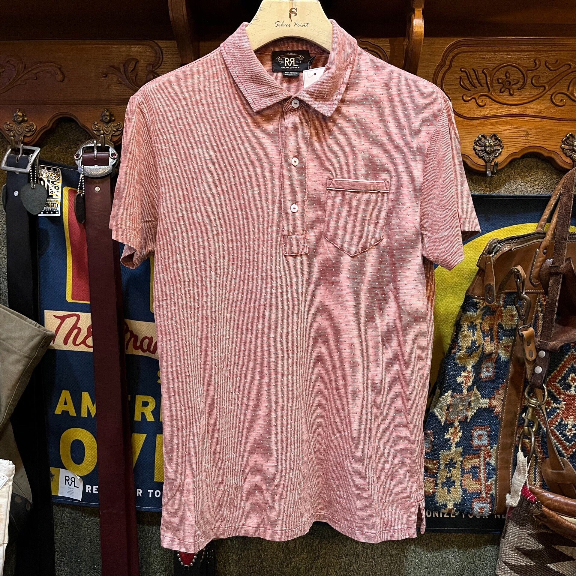 RRL Classic Henry Short Sleeve T-Shirt