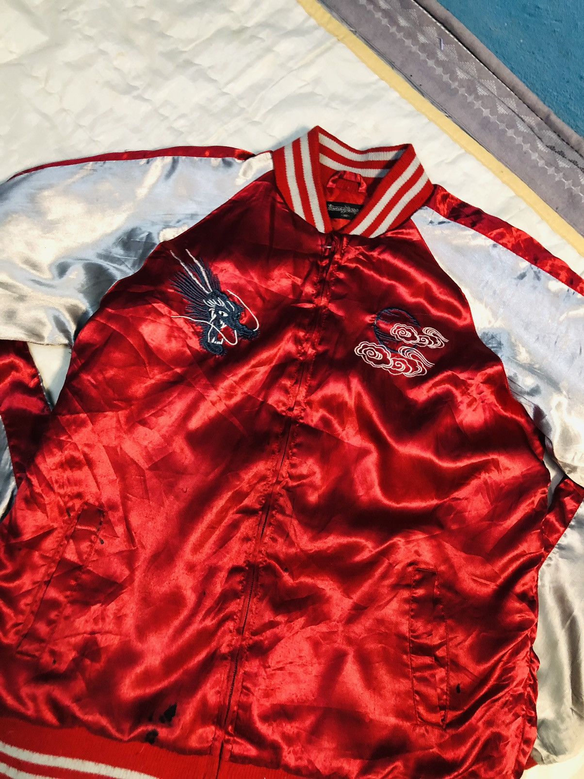Japanese Brand Vintage Dragon Sukajan Embroidery Jacket By Jimmy Dragon (7) Size US L / EU 52-54 / 3 - 3 Thumbnail