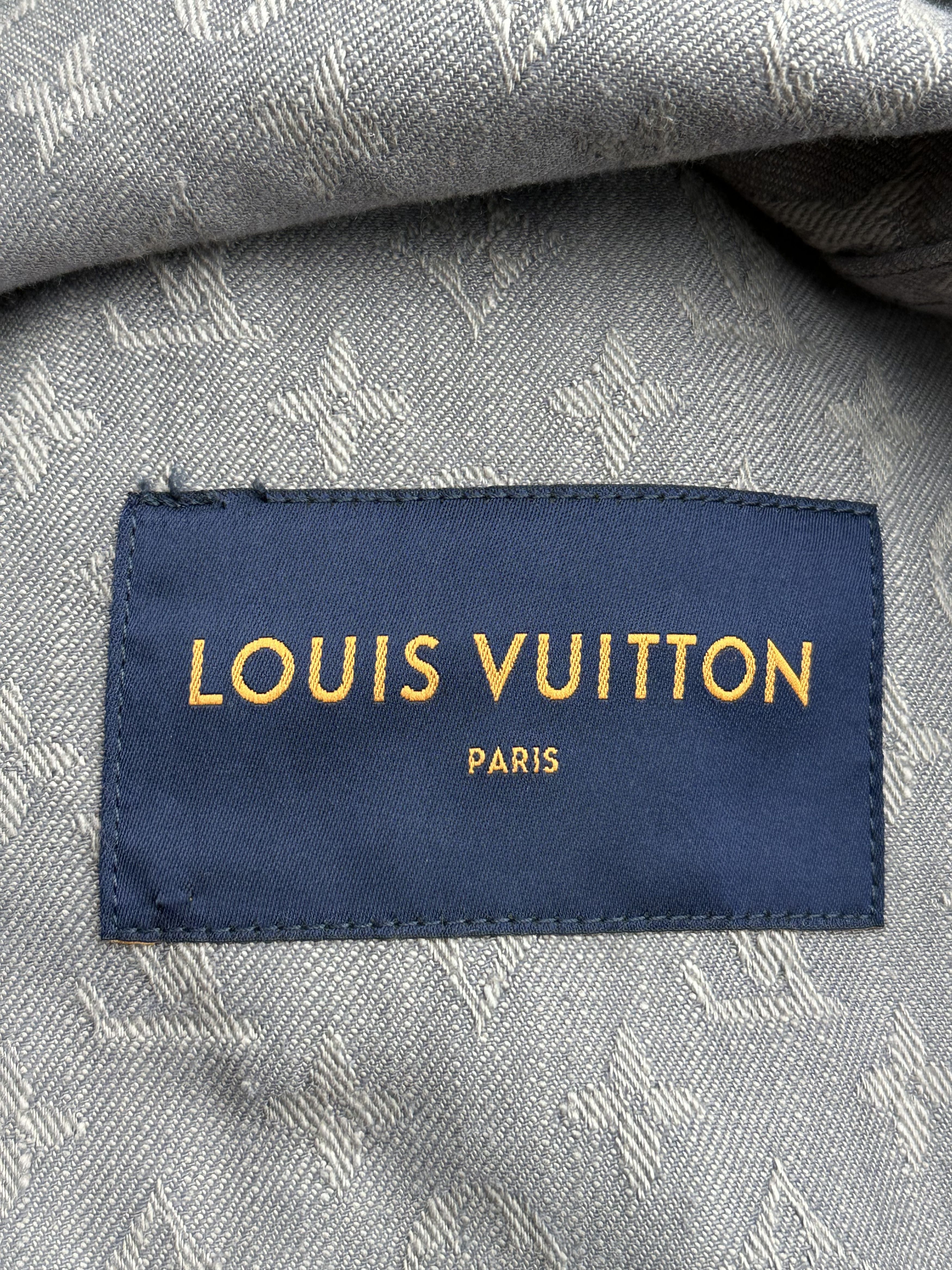 Louis Vuitton Louis Vuitton Grey Monogram Denim Jacket Size US XL / EU 56 / 4 - 3 Thumbnail