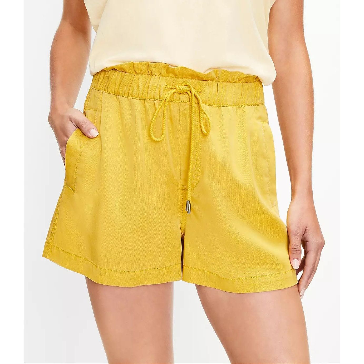 Loft LOFT Pull On Soft Twill Shorts Red Womens SP Small Petite Size 27" / US 4 / IT 40 - 7 Thumbnail