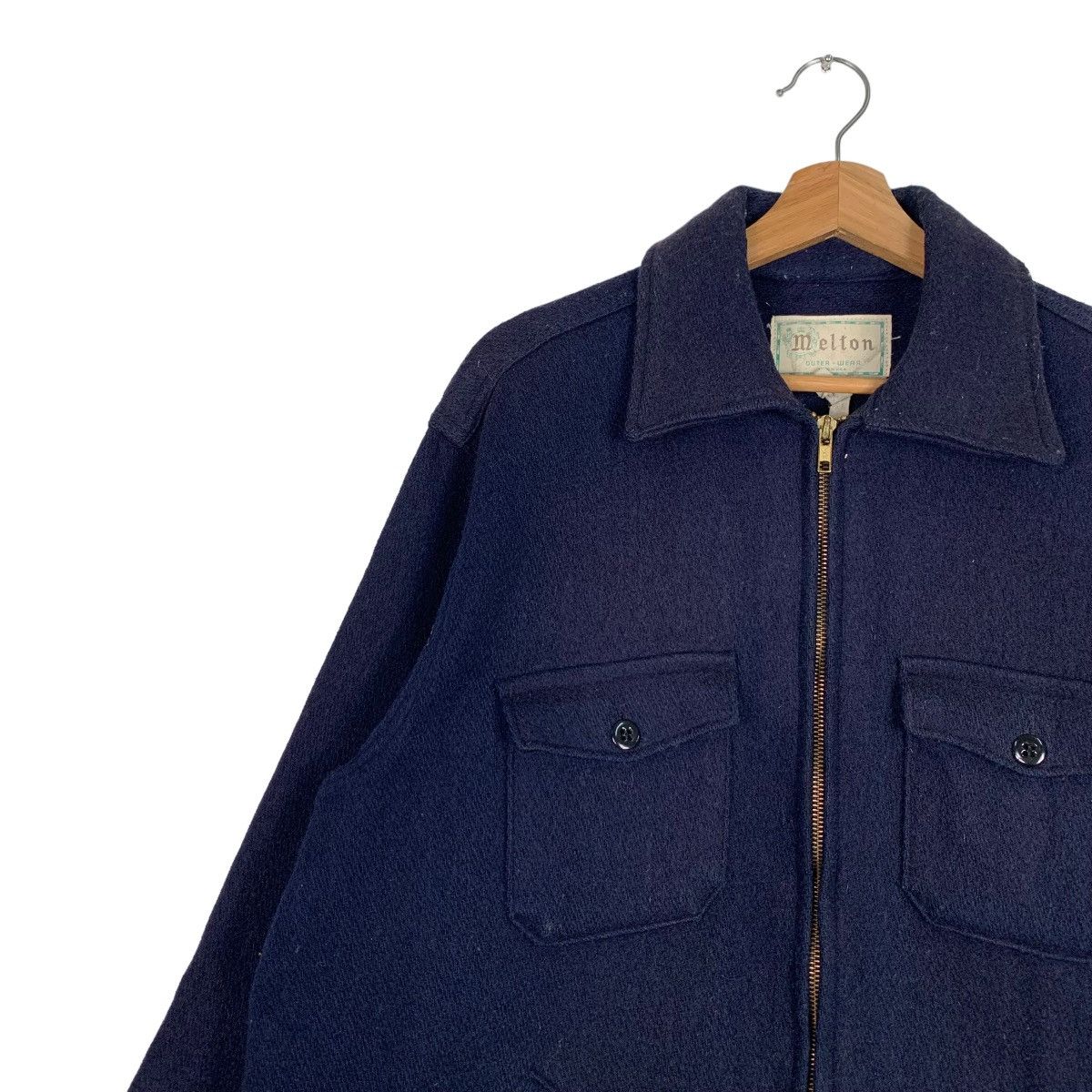 Vintage MELTON Outer Wear Four Pocket Wool Jacket #0256-C12 Size US XL / EU 56 / 4 - 7 Thumbnail