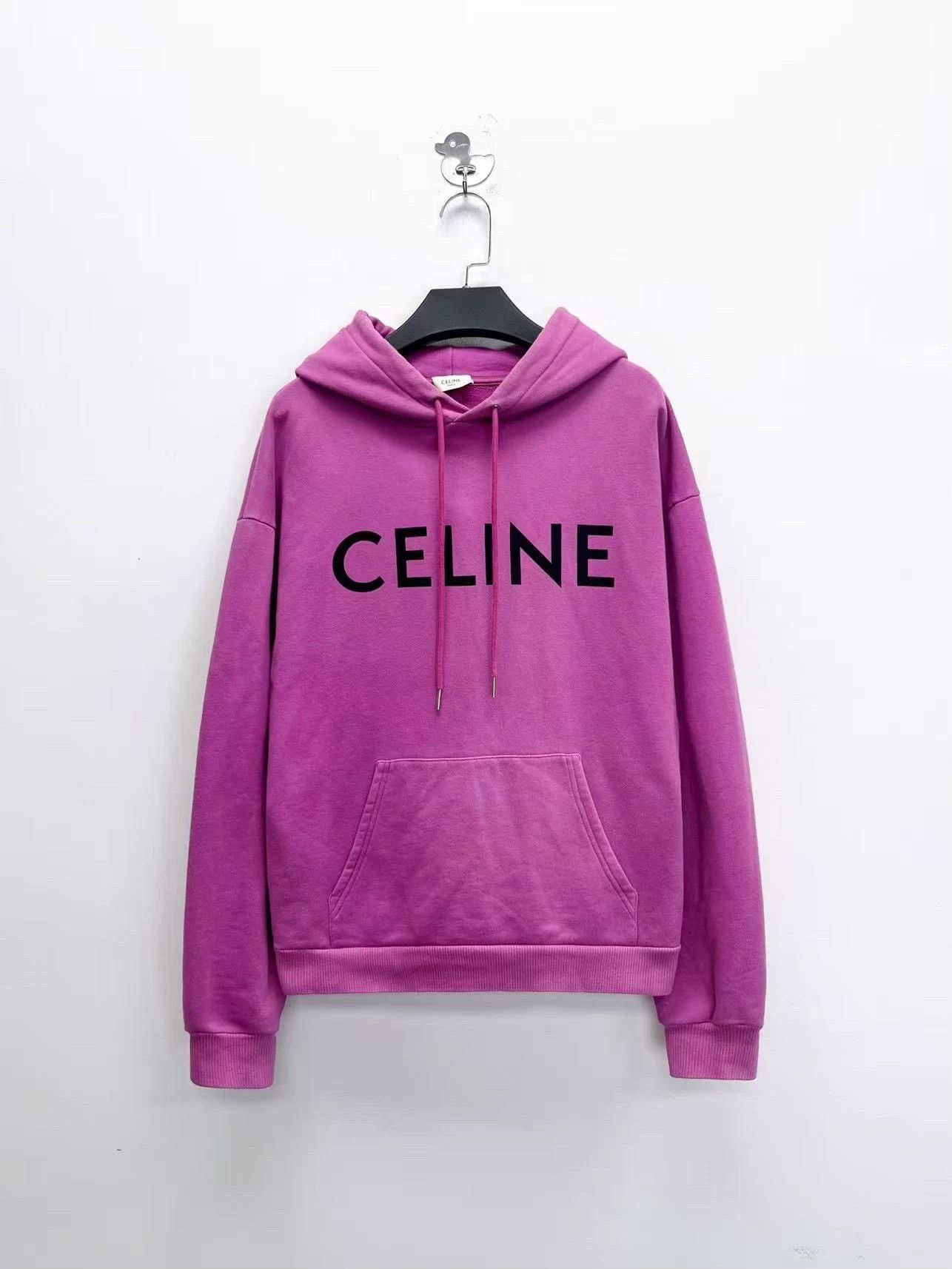 Celine Celine magenta large logo hoodie xs unisex Size XS / US 0-2 / IT 36-38 - 1 Thumbnail