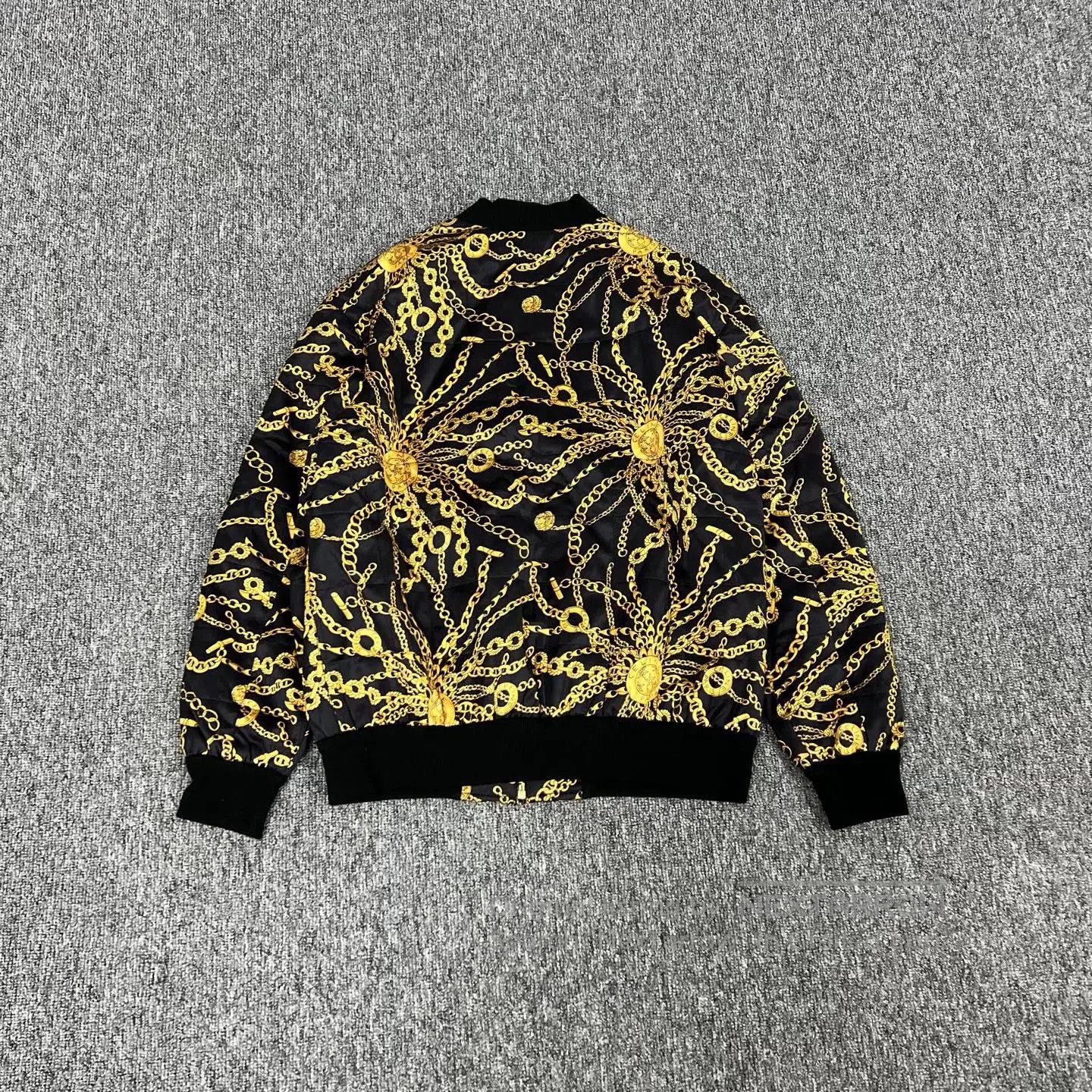 Celine CELINE SIZE 38 Chain print on the baseball uniform jacket| Size US M / EU 48-50 / 2 - 2 Thumbnail