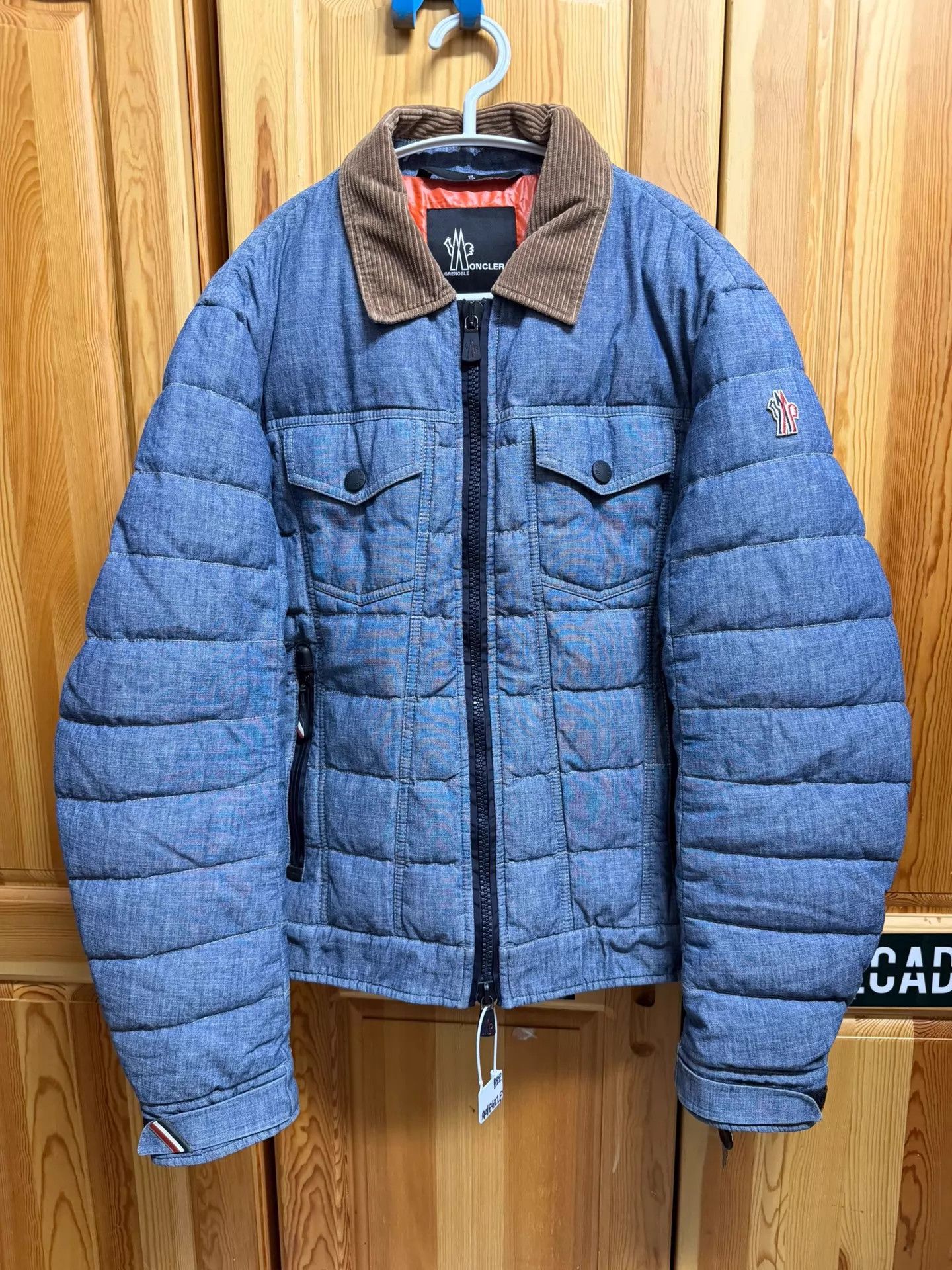 Moncler Moncler Denim Lightweight Down Jacket Size 3 Size US L / EU 52-54 / 3 - 1 Thumbnail