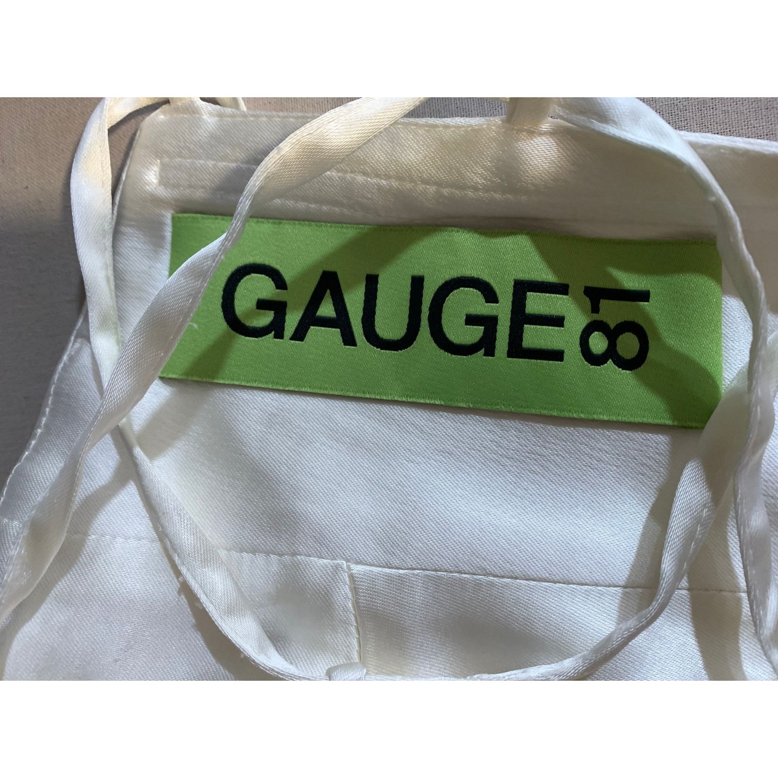 GAUGE81 Gauge 81 Lace Up Backless Ivory Satin Crop Top Size M / US 6-8 / IT 42-44 - 6 Thumbnail