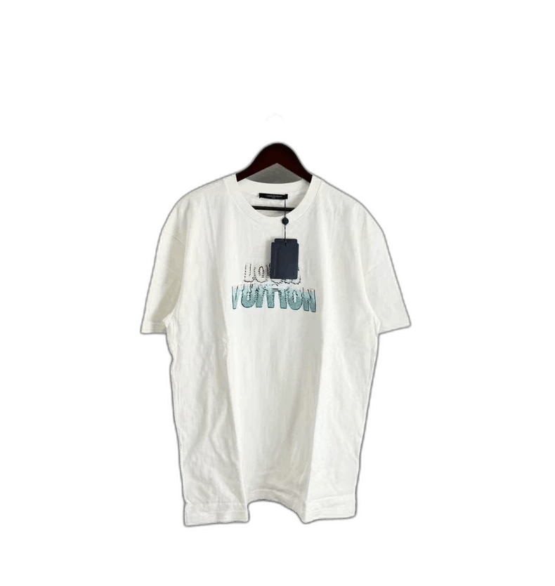 Louis Vuitton Louis Vuitton White Green Letter Short Sleeve Tee Size US XL / EU 56 / 4 - 1 Thumbnail