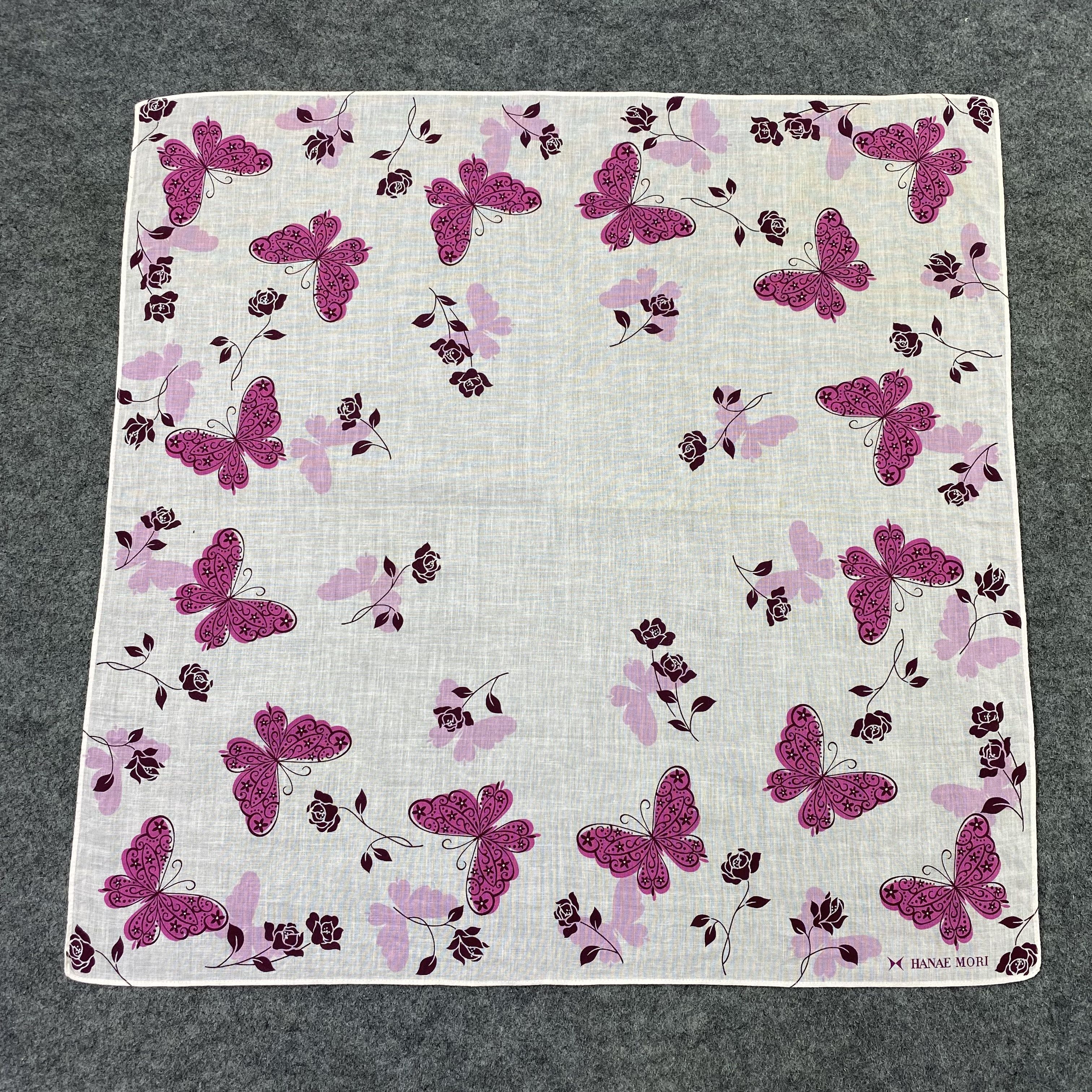 Hanae Mori Hanae Mori Handkerchief Neckerchief Bandana-B1972 Size ONE SIZE - 3 Thumbnail