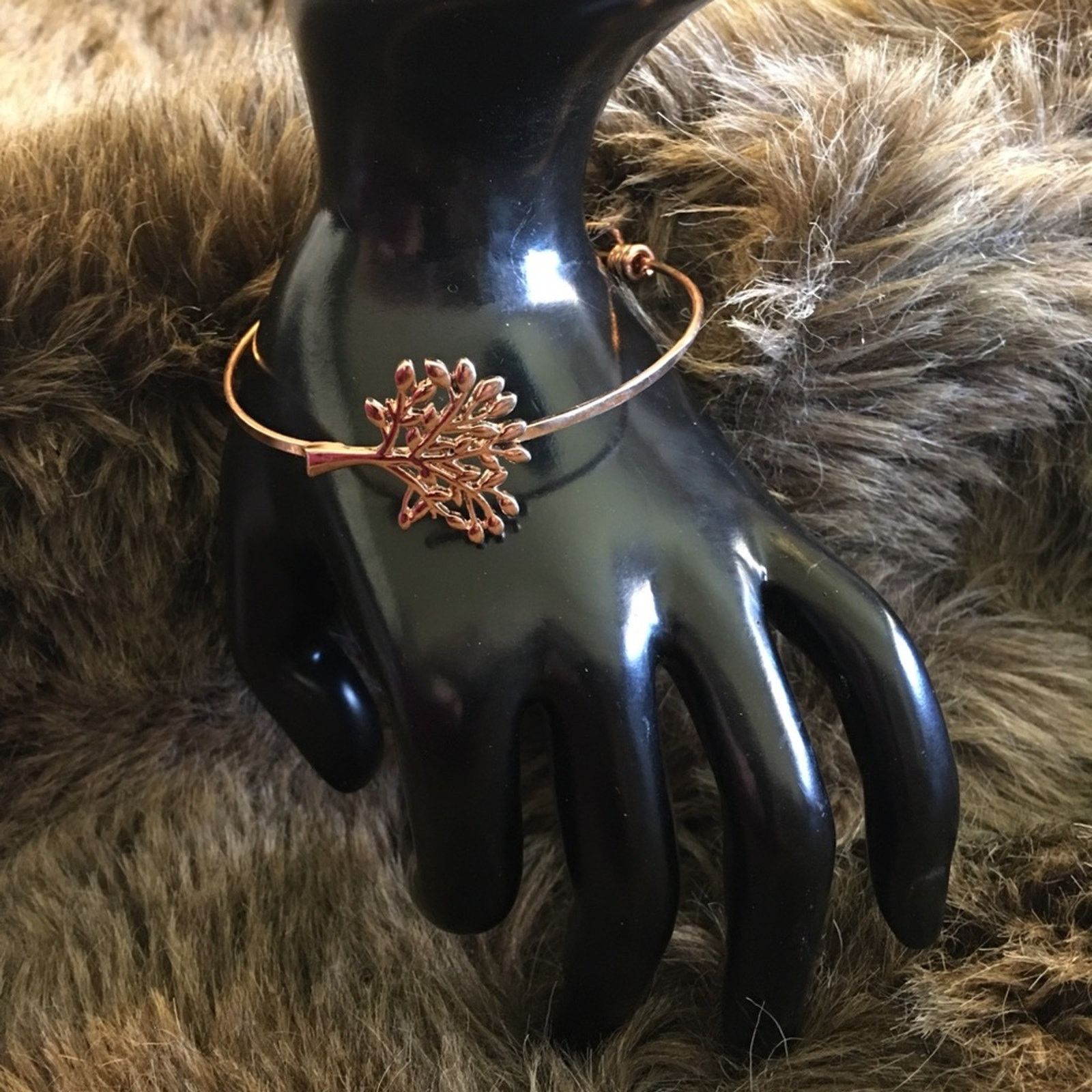 Jewelry Rose gold tone tree of life adjustable bracelet Size ONE SIZE - 3 Thumbnail