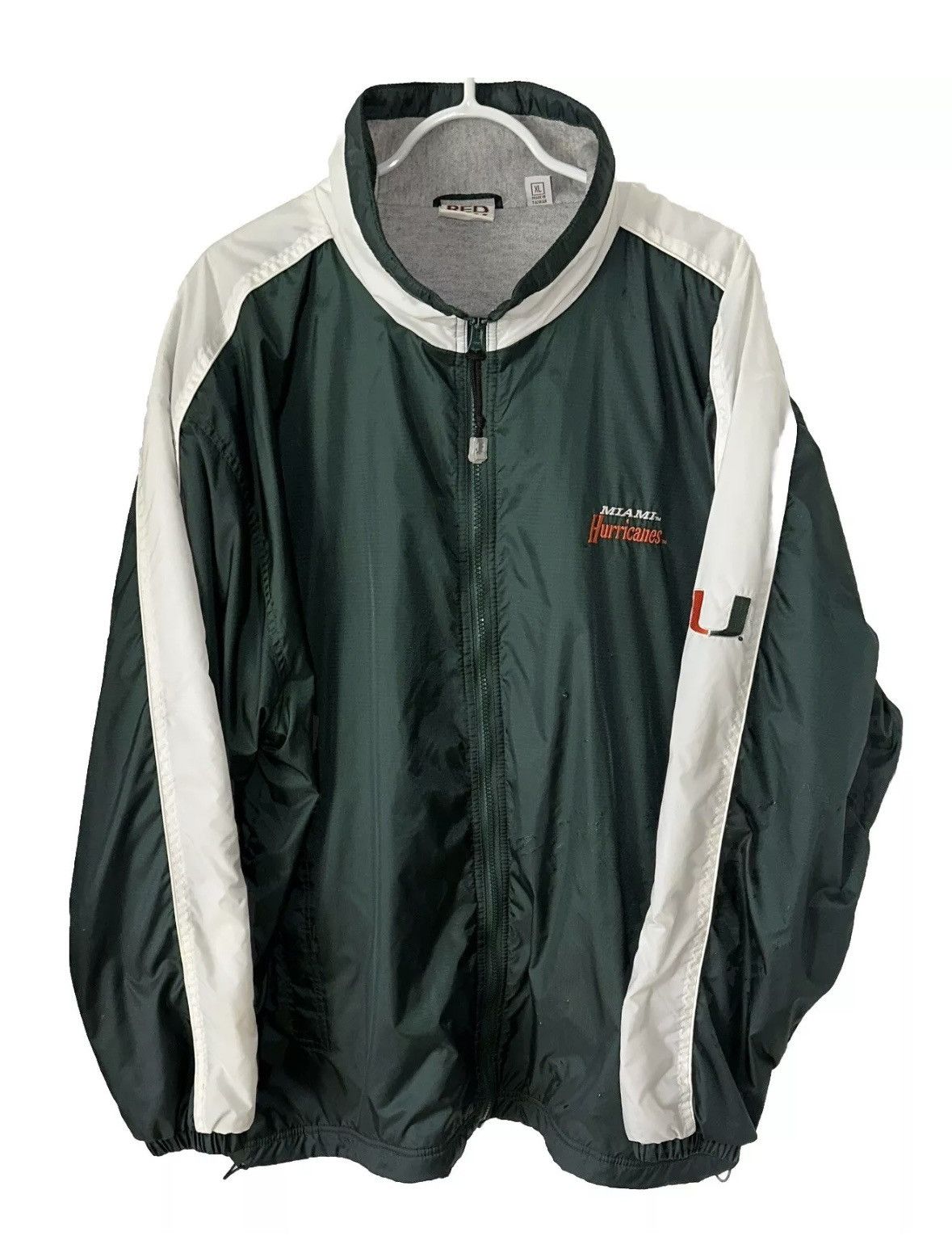 NCAA × Vintage Vintage 90s Miami Hurricanes Jacket Size US XL / EU 56 / 4 - 2 Thumbnail