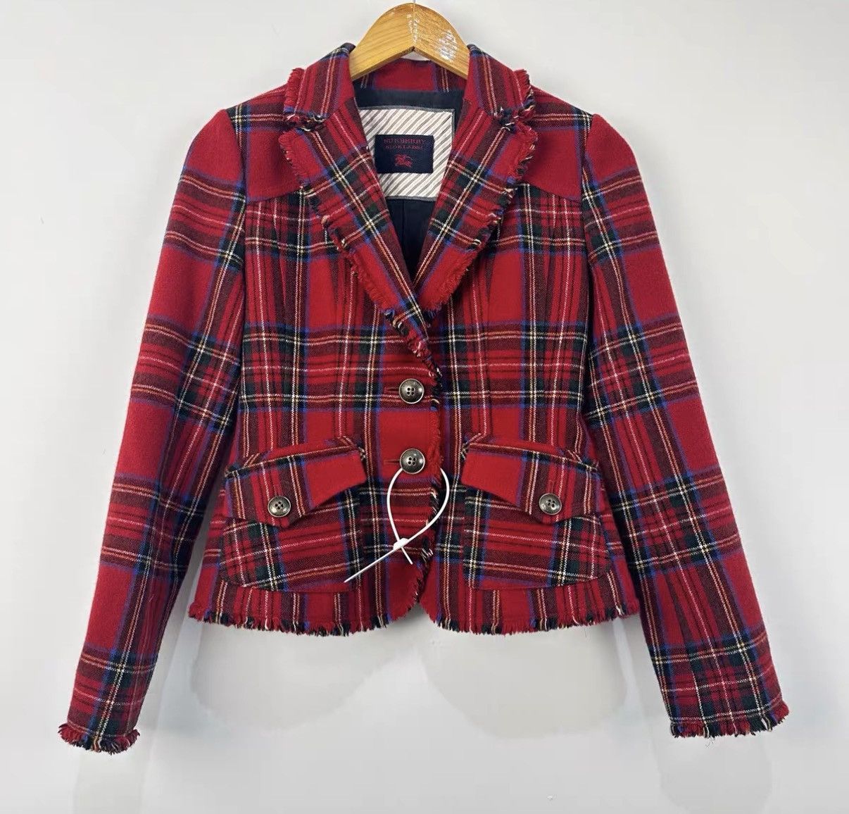 Burberry Burberry Red Check Jacket J42 Size S / US 4 / IT 40 - 1 Thumbnail
