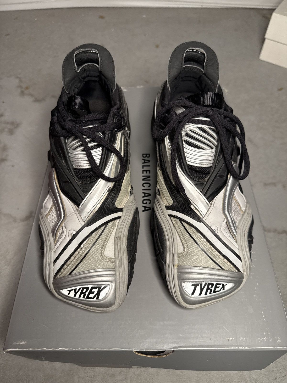 Balenciaga Balenciaga Tyrex Black/Grey Size US 7 / EU 40 - 7 Thumbnail