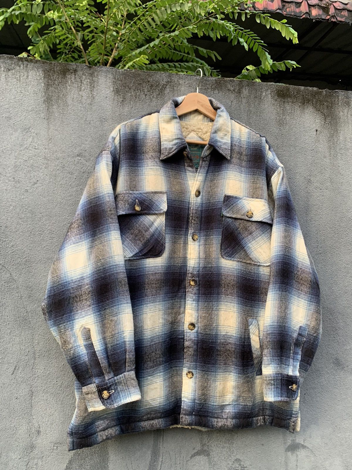 Japanese Brand 👹Vintage BAYLEAF Oversized Fleece Lined Flannel Jacket Size US XXL / EU 58 / 5 - 3 Thumbnail