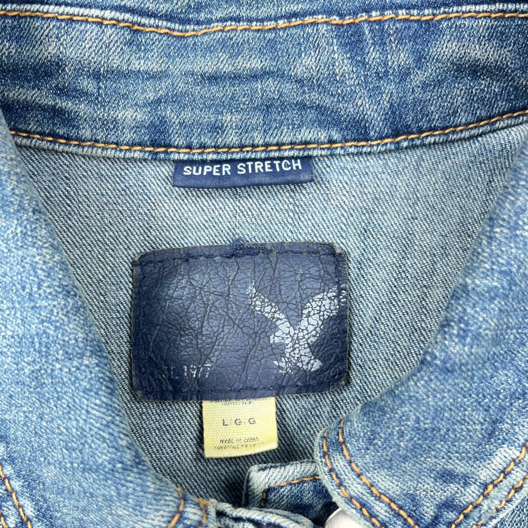 American Eagle Outfitters American Eagle Outfitters Denim Jacket Women L Blue Cropped Trucker Retro 80s 90s Biker Style Casual Size 36" / US 14 / IT 50 - 3 Thumbnail