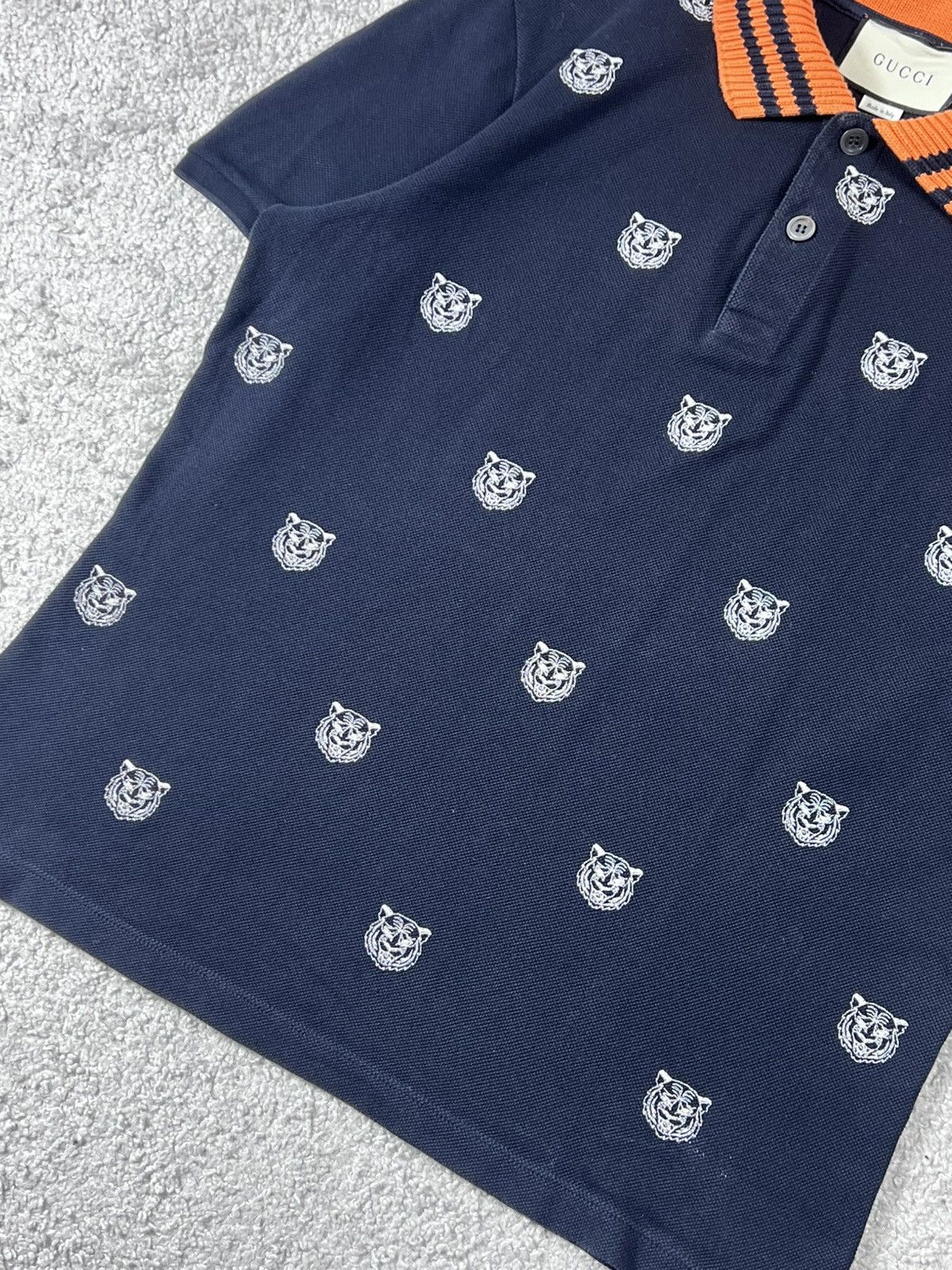 Gucci Monogram Tigers Logo Polo