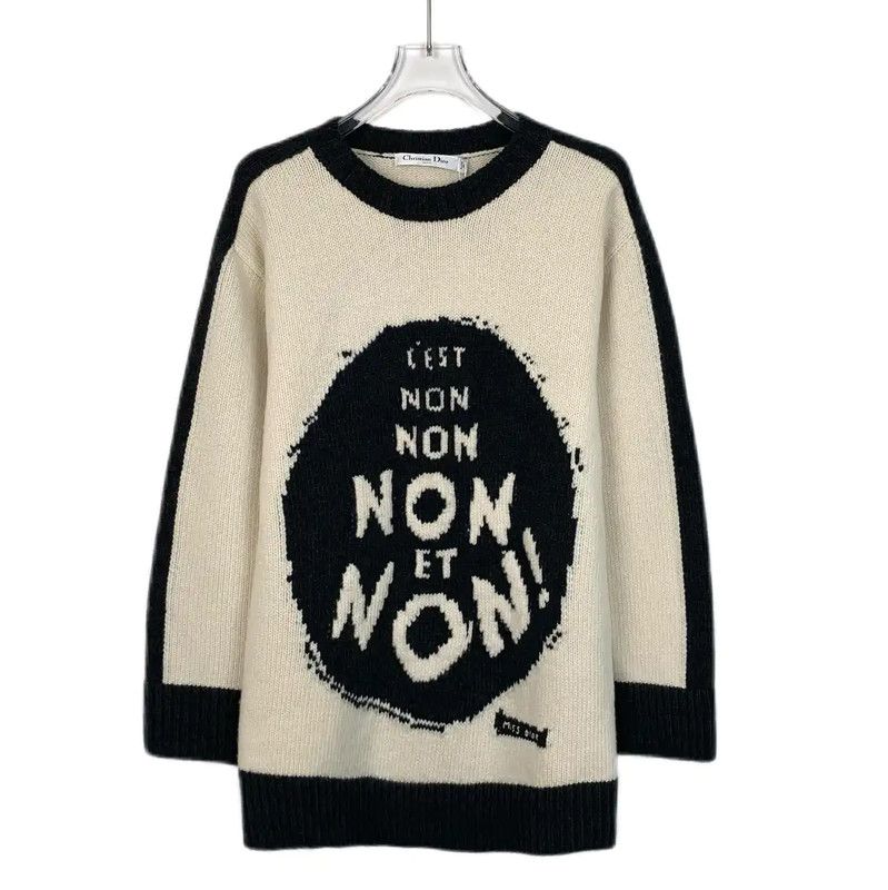 Dior Dior Colorblock Wool Sweater for Women 0089 Size XXS / US 00 / IT 34 - 1 Thumbnail